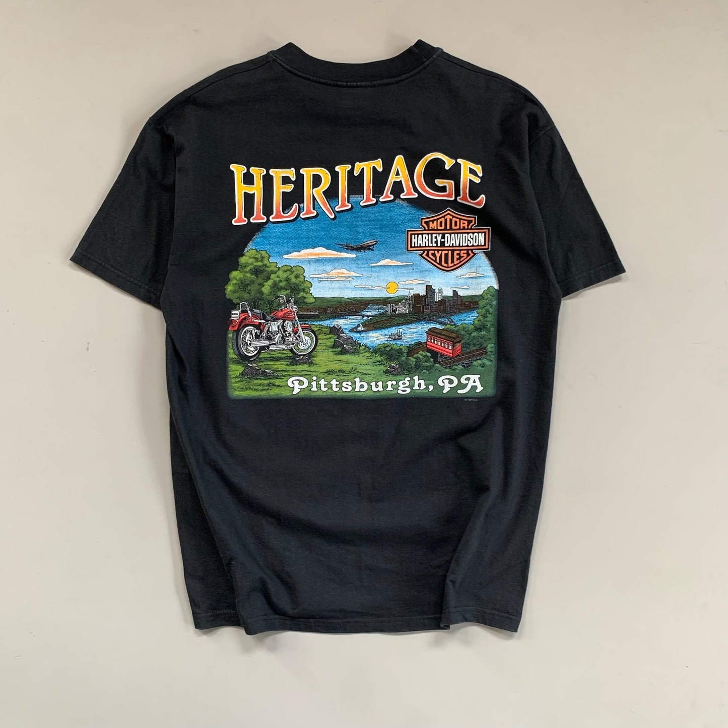 Large 1996 Harley Davidson Rules the Road T-shirt