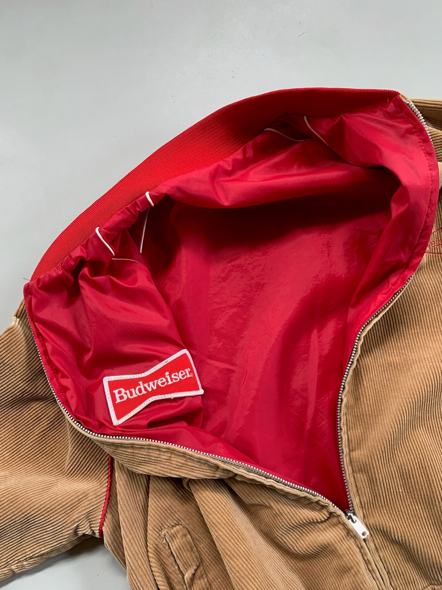 Large 1990s Budweiser Reversible Corduroy Jacket