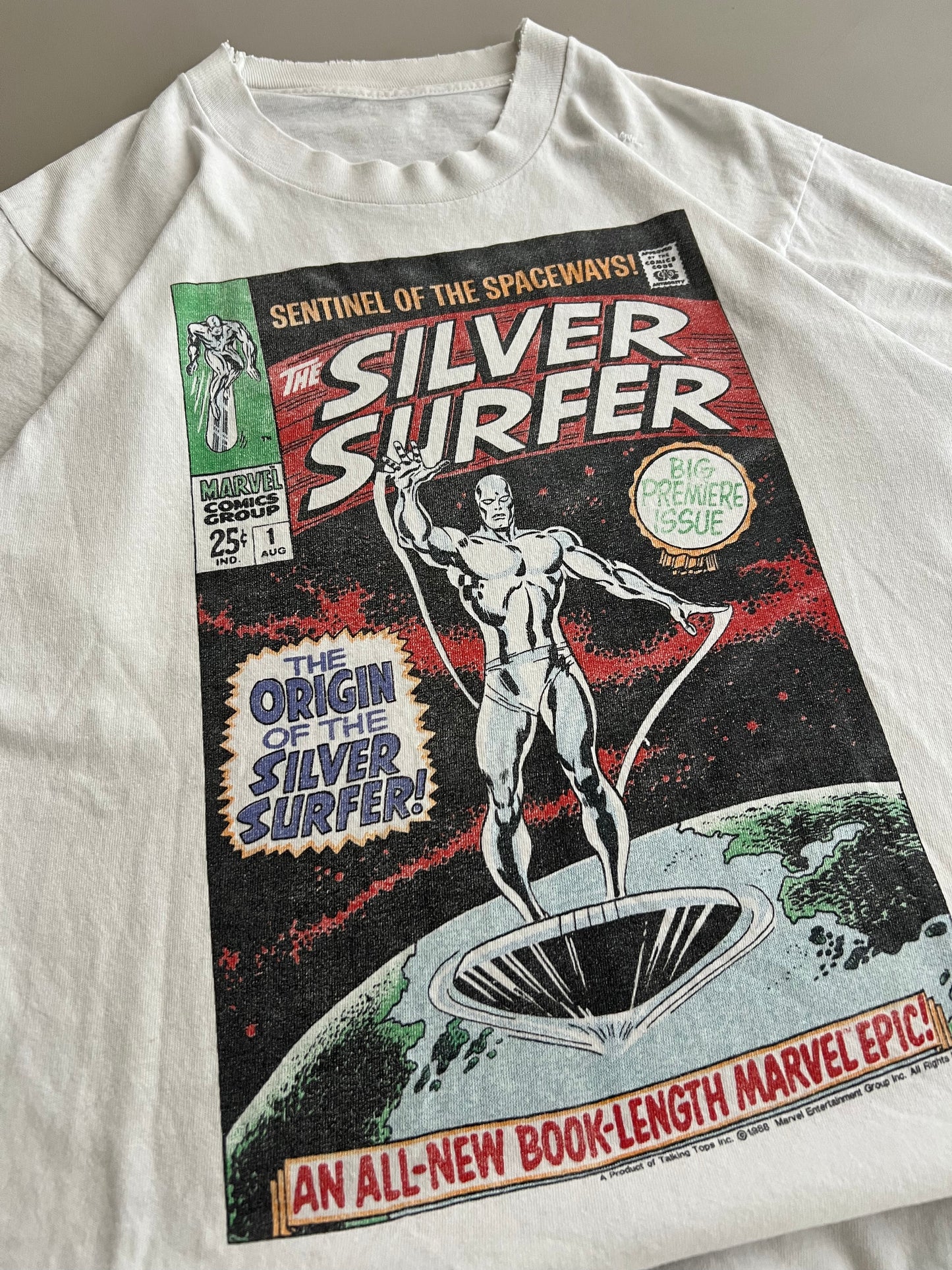 Large 1988 Silver Surfer Comic T-shirt
