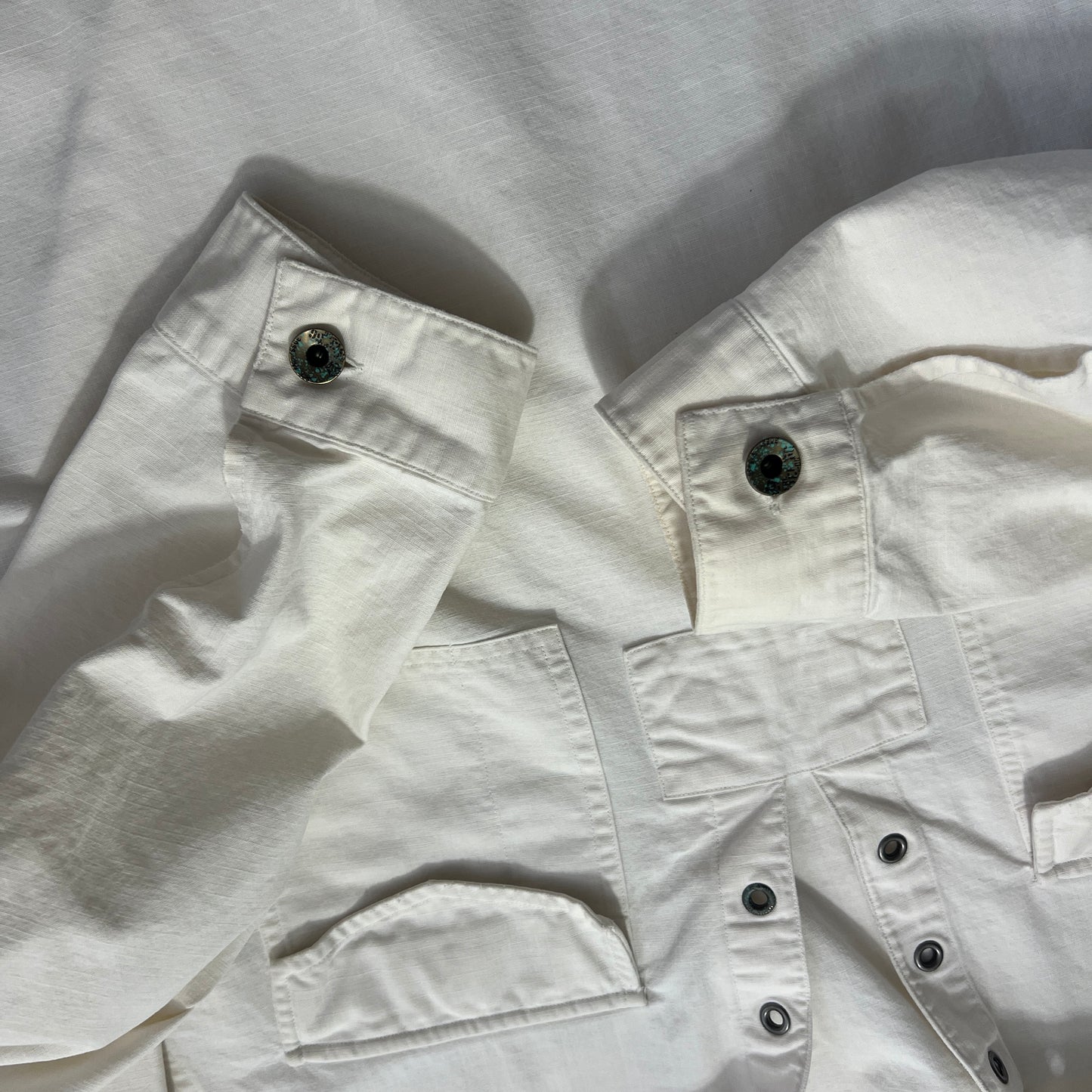 Large 1990s White Polo Ralph Lauren Naval Skipper Shirt
