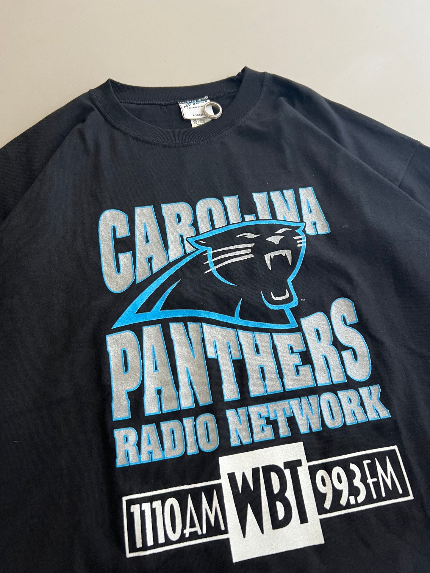 XL 90s Carolina Panthers WBT Radio T-shirt