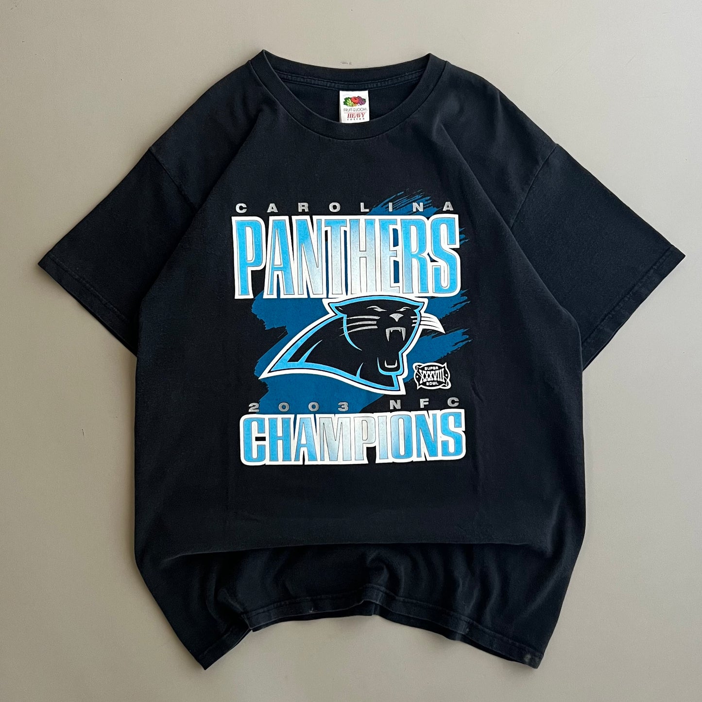 Large 2003 Carolina Panthers NFC Champions T-shirt