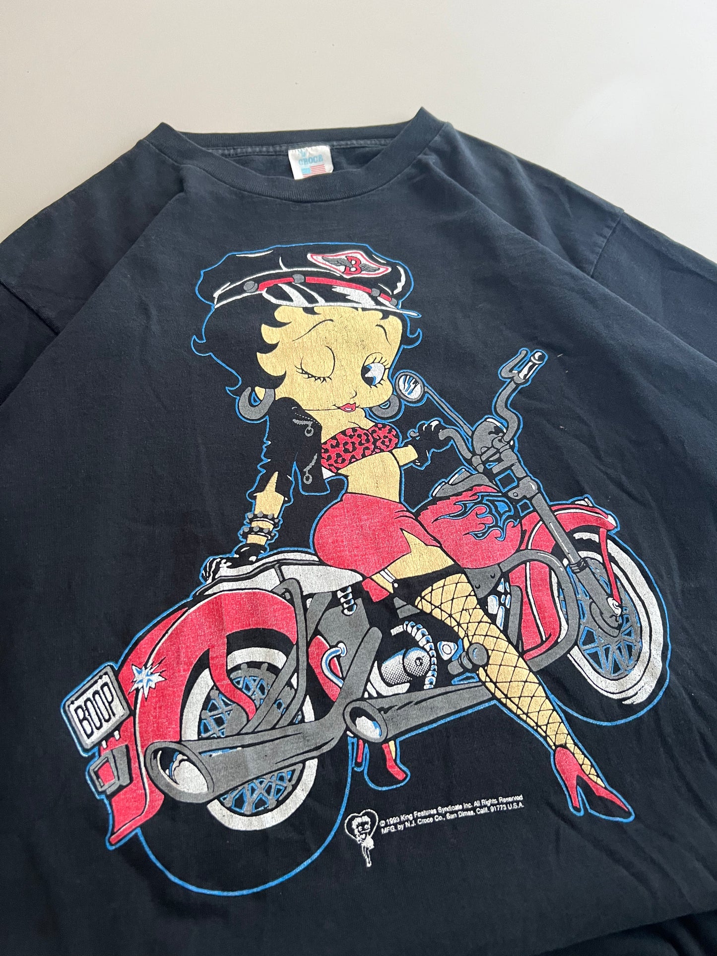 Large 1993 Betty Boop Biker T-shirt