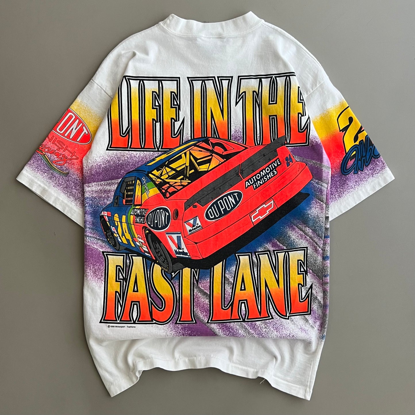 Medium 1995 Jeff Gordon Life in the Fast Lane AOP T-shirt