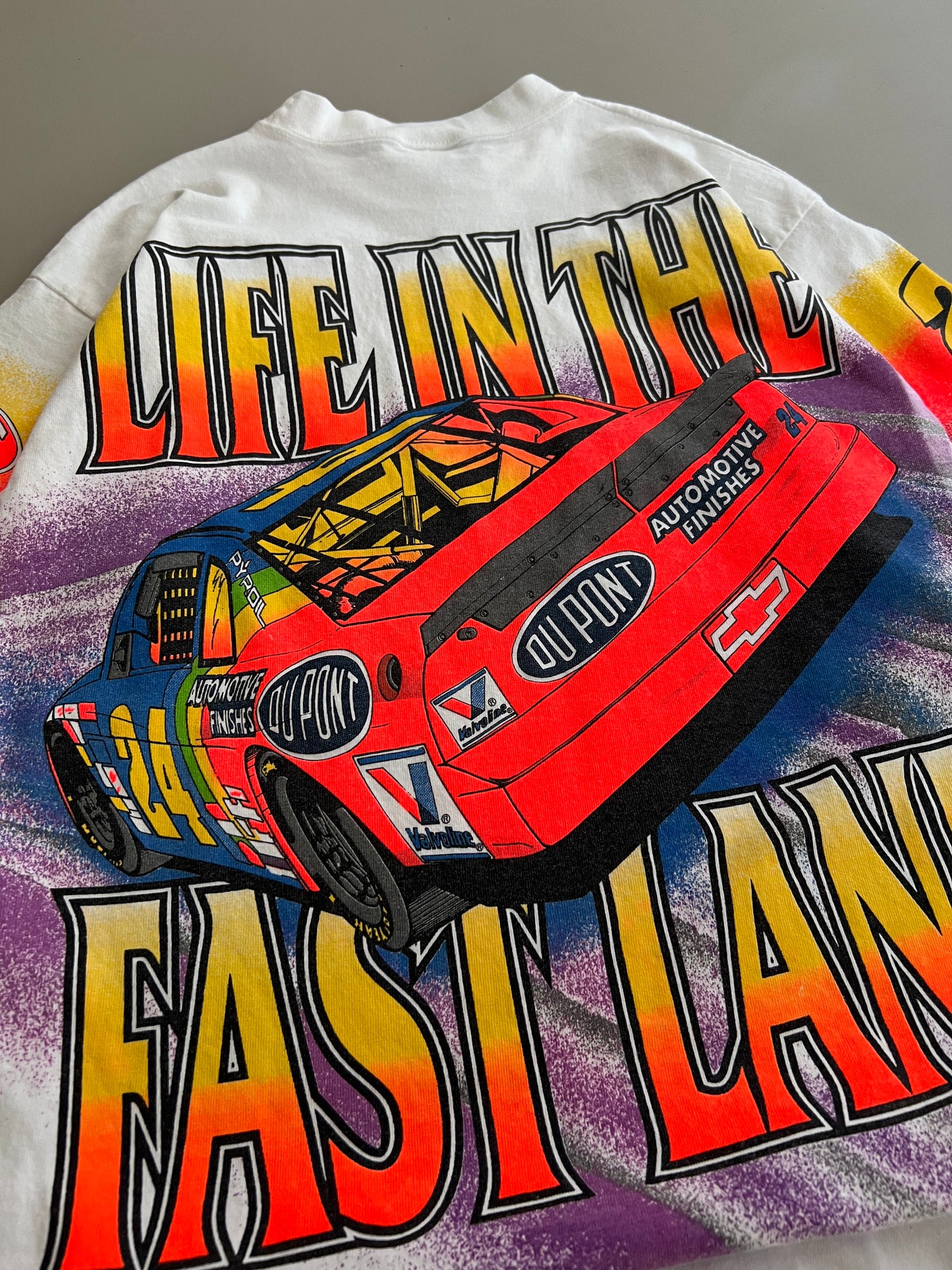 Medium 1995 Jeff Gordon Life in the Fast Lane AOP T-shirt