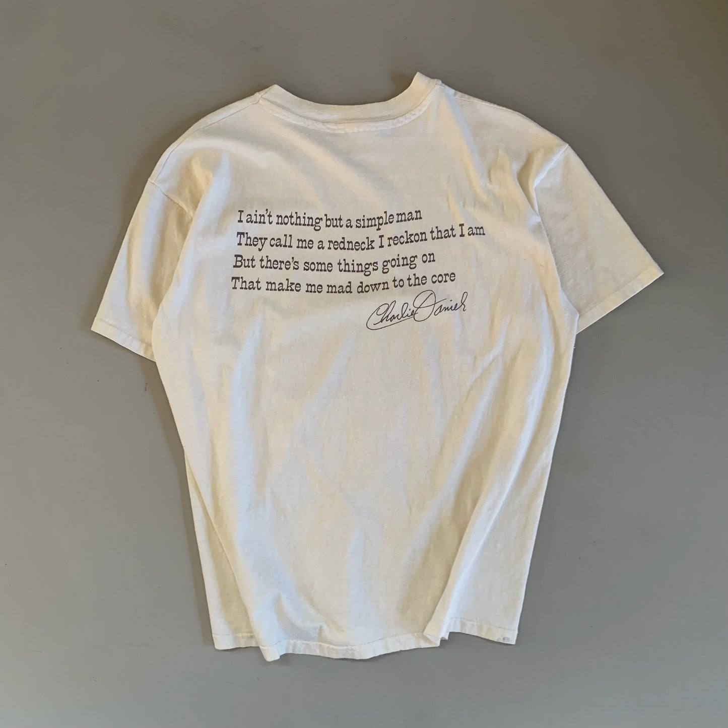 Large 1980s Charlie Daniels Band Simple Man T-shirt