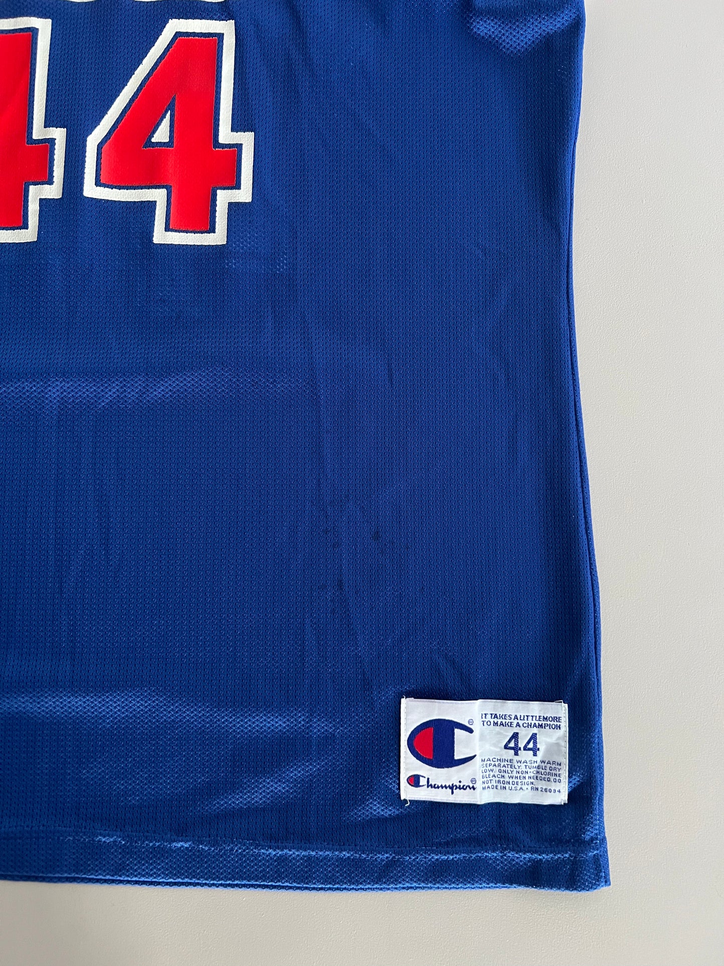 Large 90s New York Nets Derrick Coleman Jersey