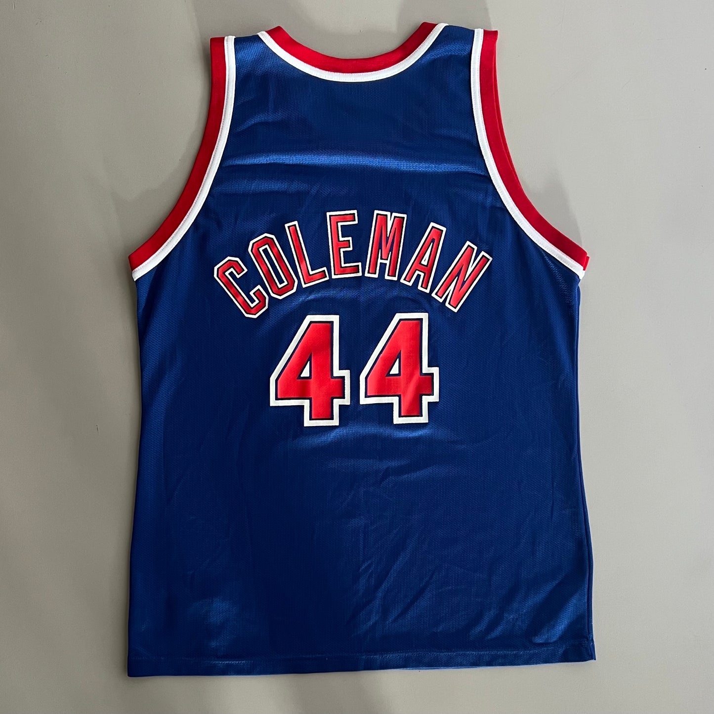 Large 90s New York Nets Derrick Coleman Jersey