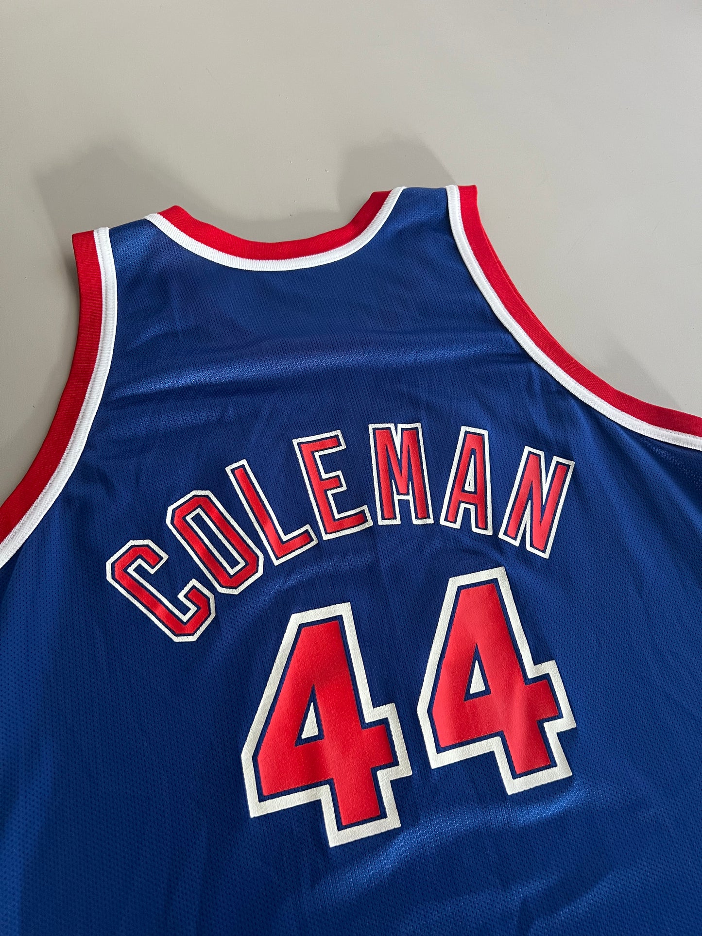 Large 90s New York Nets Derrick Coleman Jersey