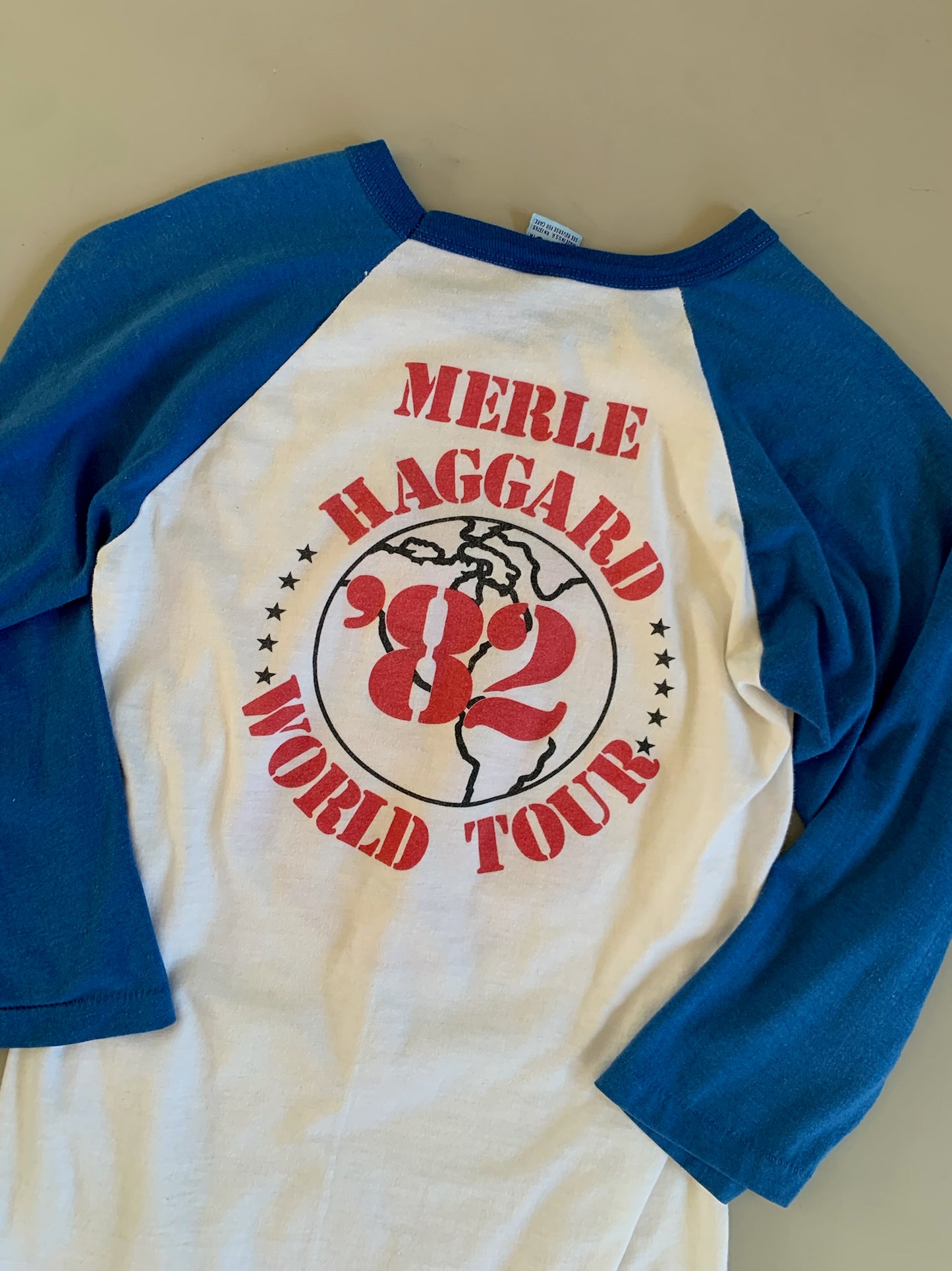 Small 1982 Merle Haggard Road Show Raglan