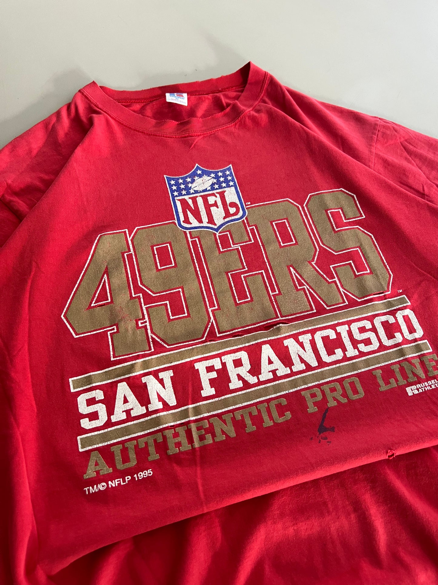 XL 1995 San Francisco 49ers Distressed T-shirt