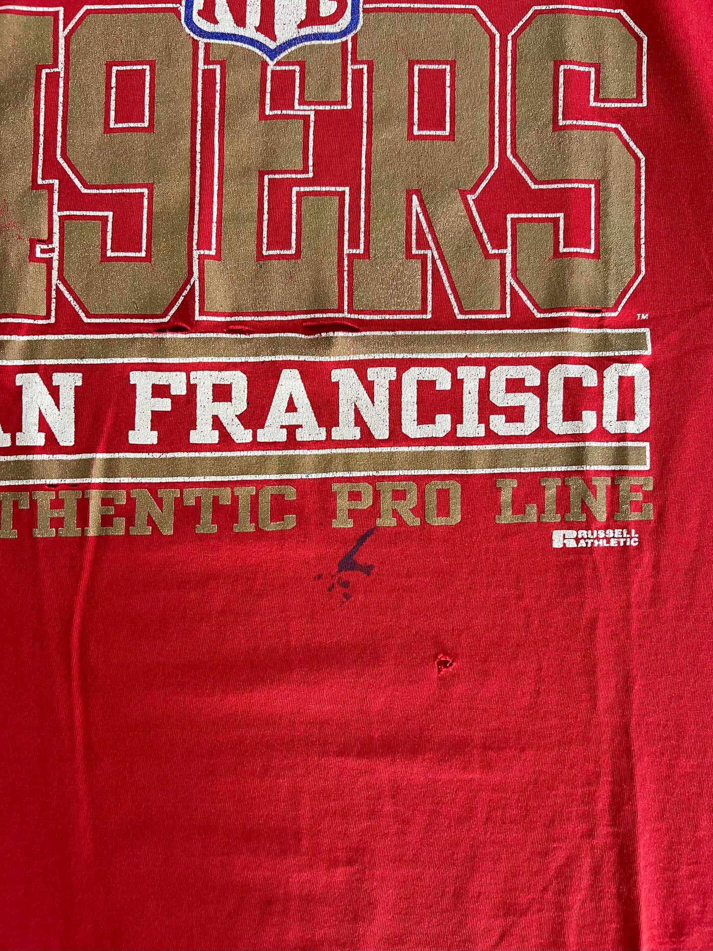 XL 1995 San Francisco 49ers Distressed T-shirt
