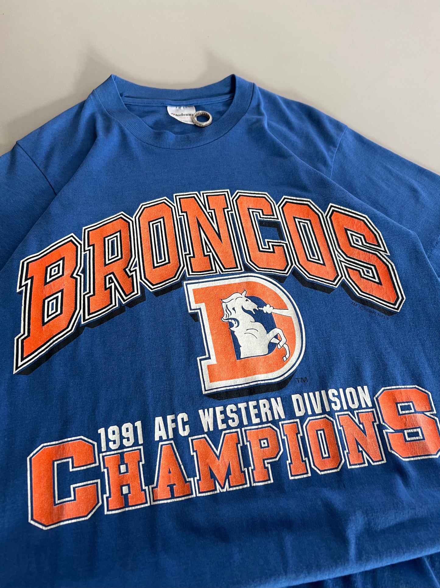 Medium 1991 Denver Broncos AFC West Champs T-shirt