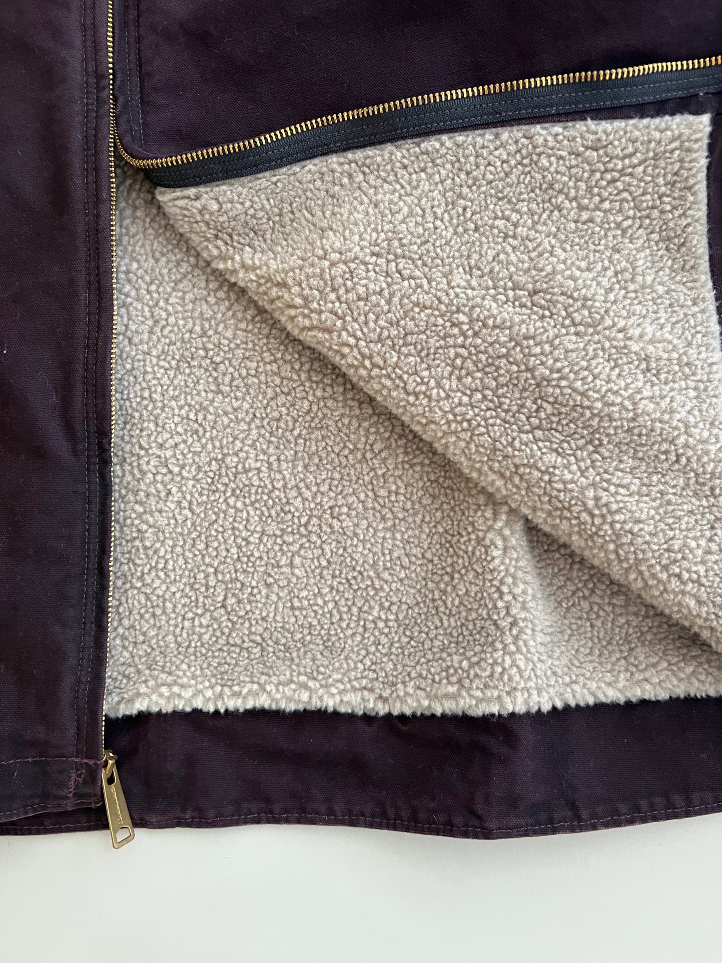 2XL 2000s Plum Carhartt Sherpa Lined Jacket