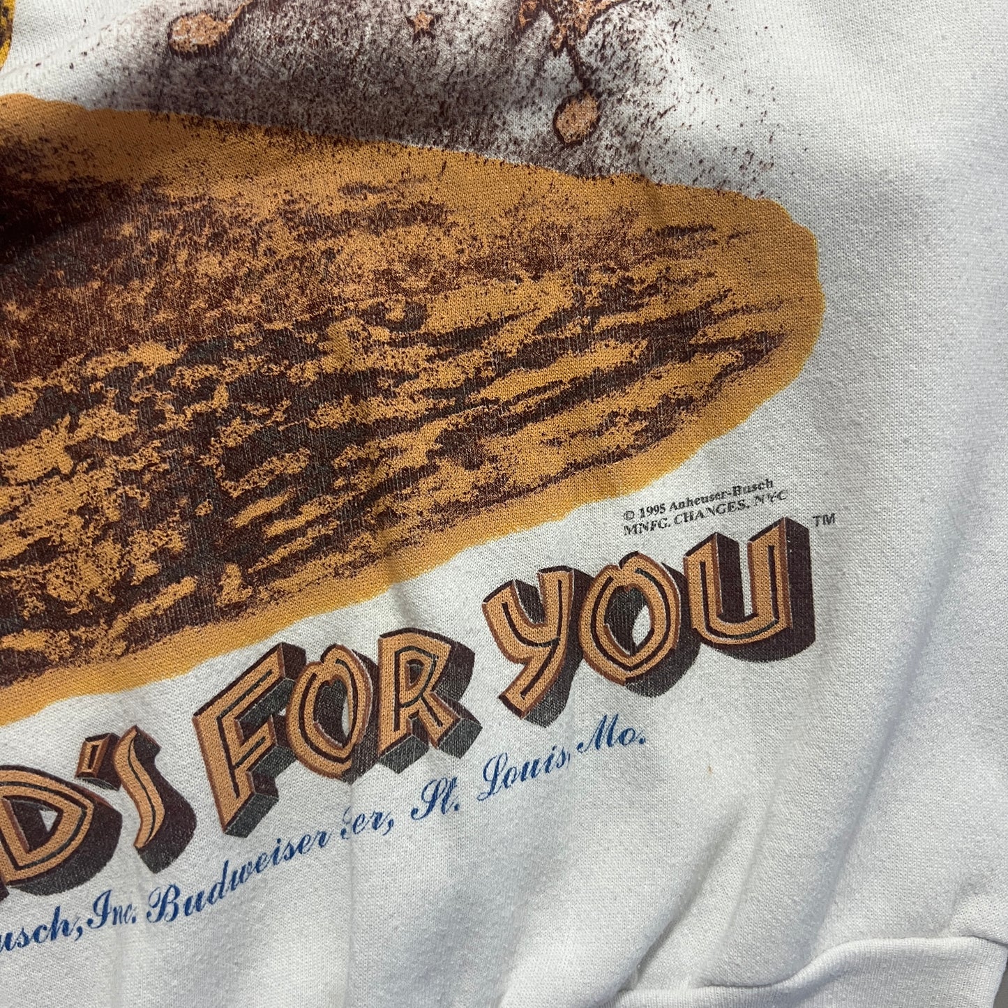 XL 1995 Budweiser Ants The Busch For You Sweatshirt