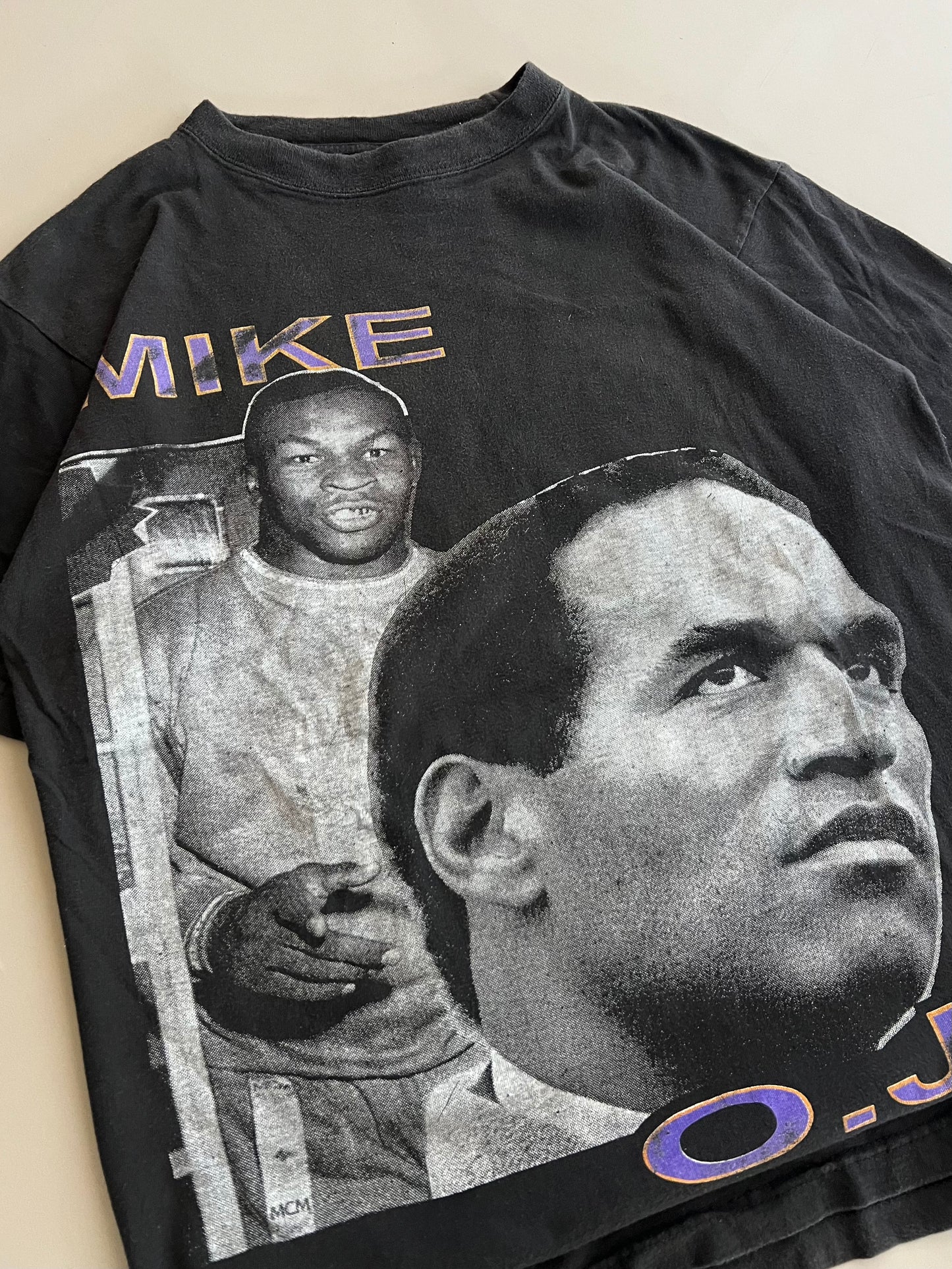 Large 90s Oj Simpson Mike Tyson Rap T-shirt