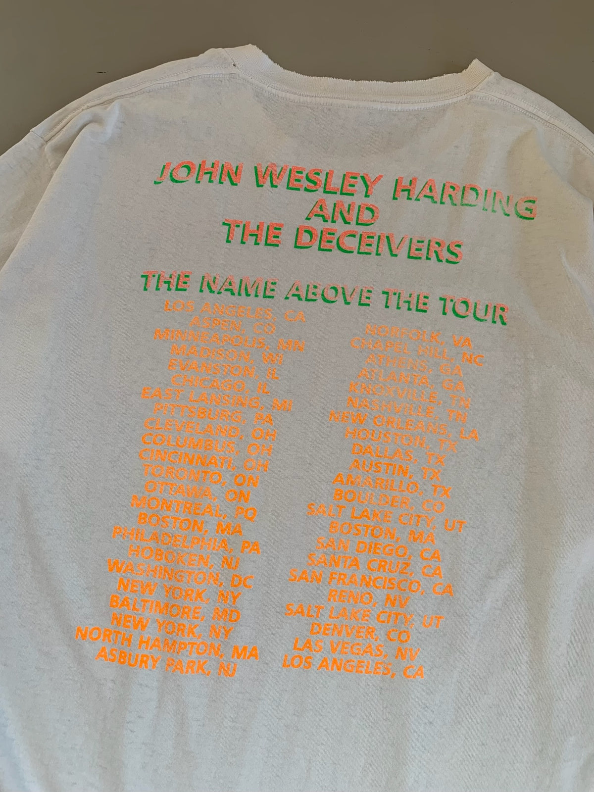 XL 1990s John Wesley Harding and the Deceivers Tour T-shirt