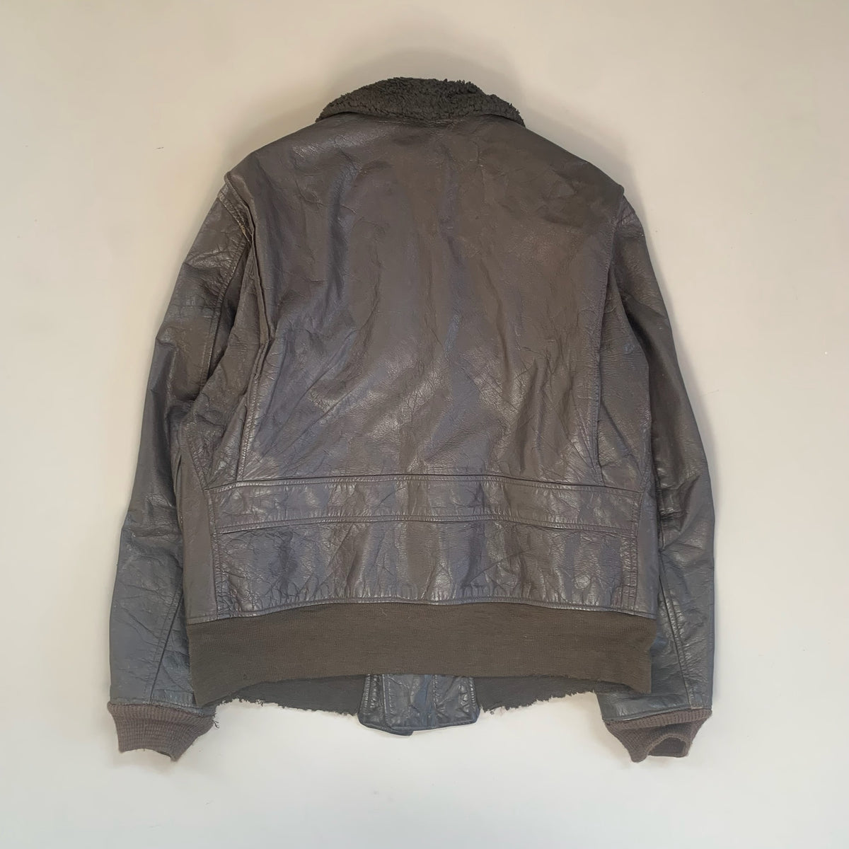 Large 1960s USN G-1 Leather Aviation Jacket