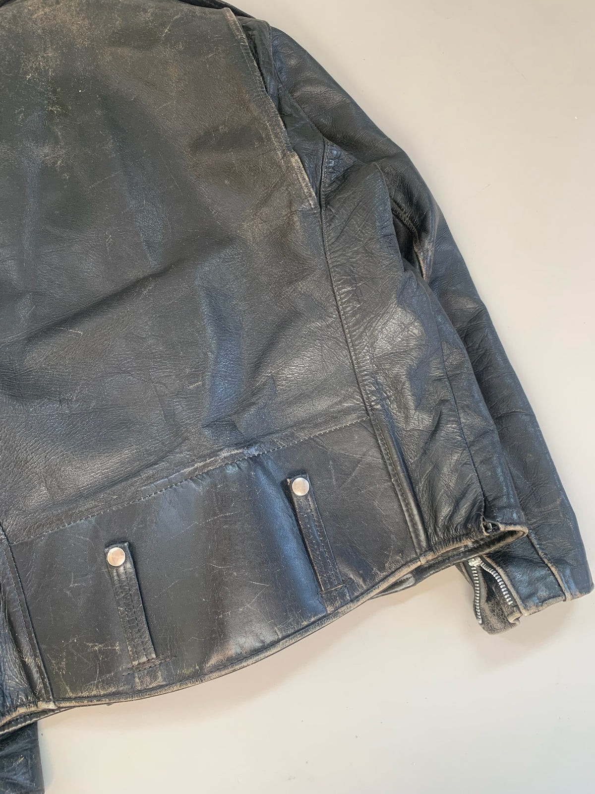 XL 1970s Harley Davidson Leather Biker Jacket