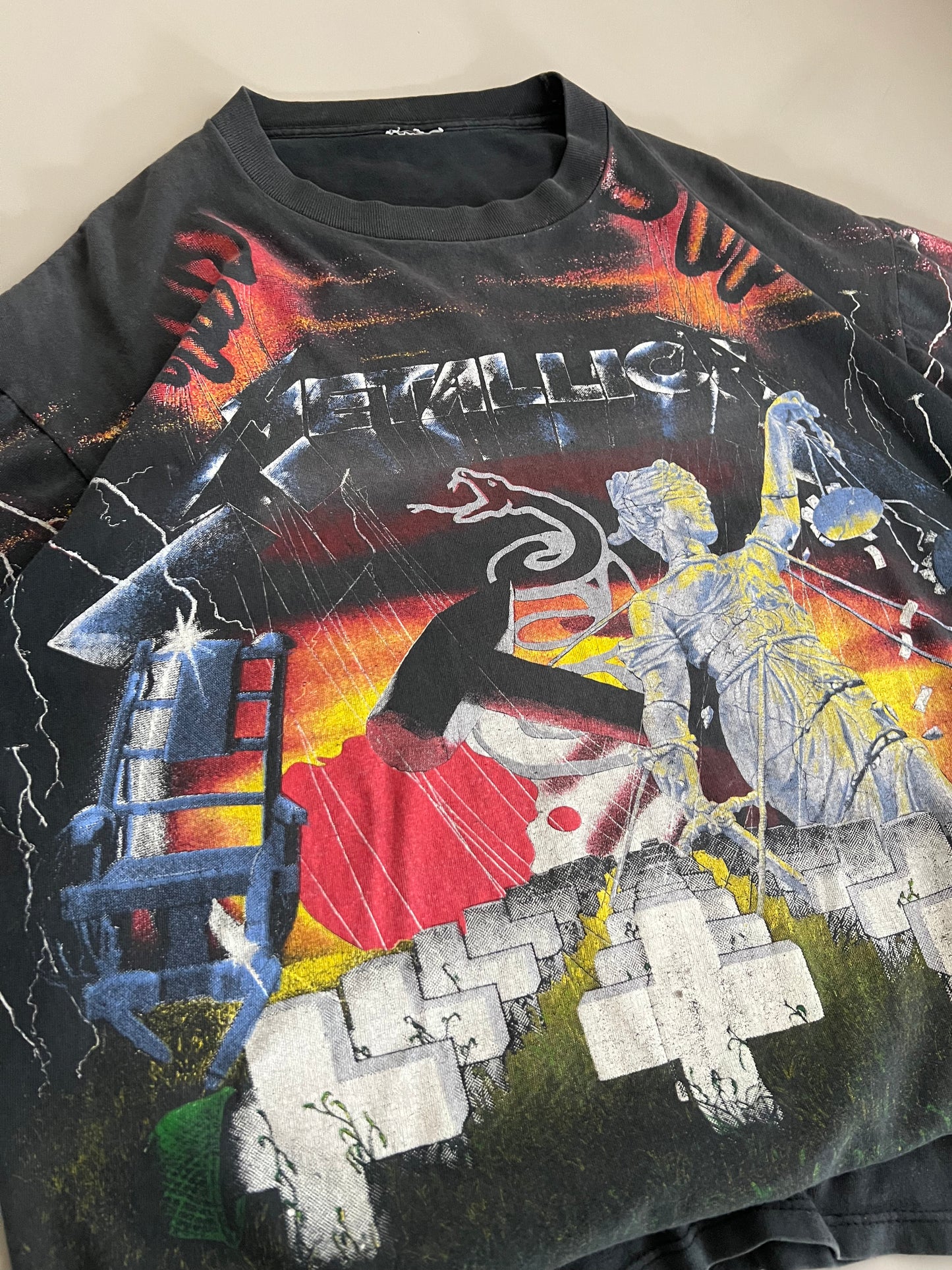 XL 1991 Metallica Master of Puppets AOP T-shirt