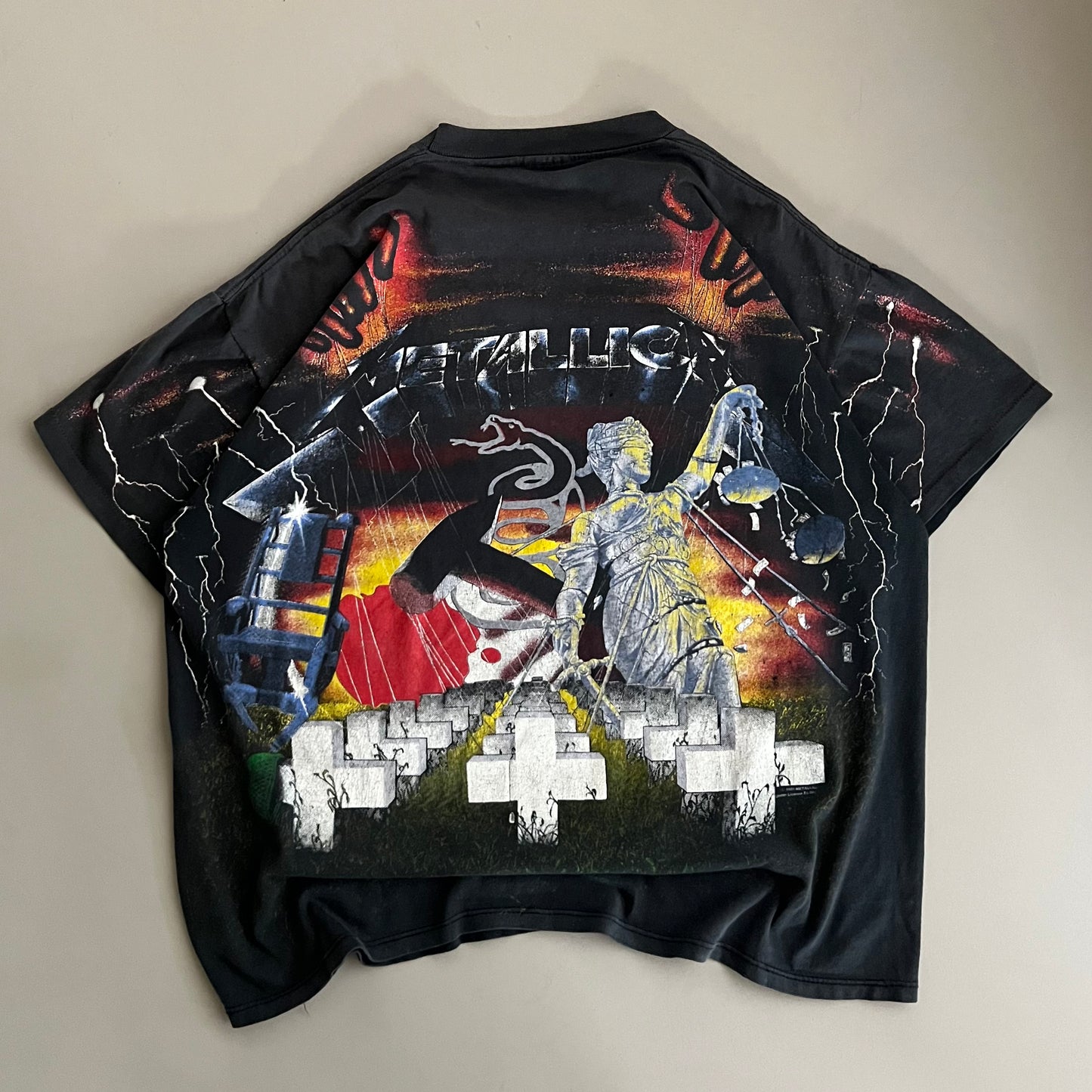 XL 1991 Metallica Master of Puppets AOP T-shirt