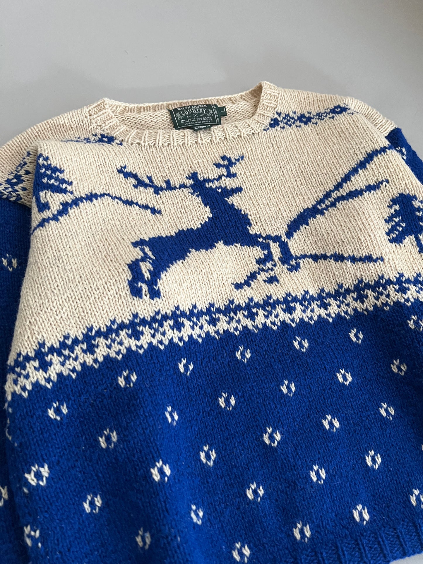 Large Polo Ralph Lauren Country Knit Sweater