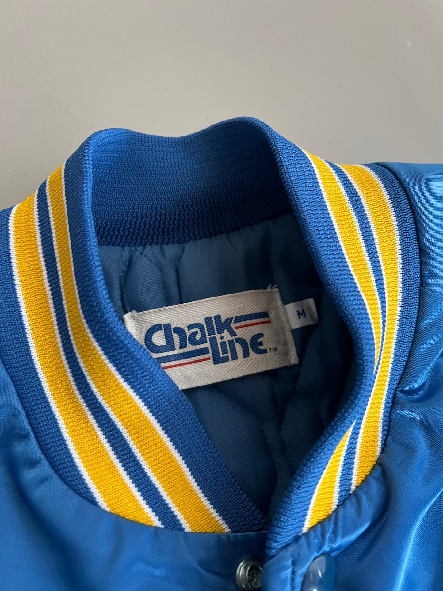 Medium 90s Chalk Line Los Angeles Rams Satin Jacket