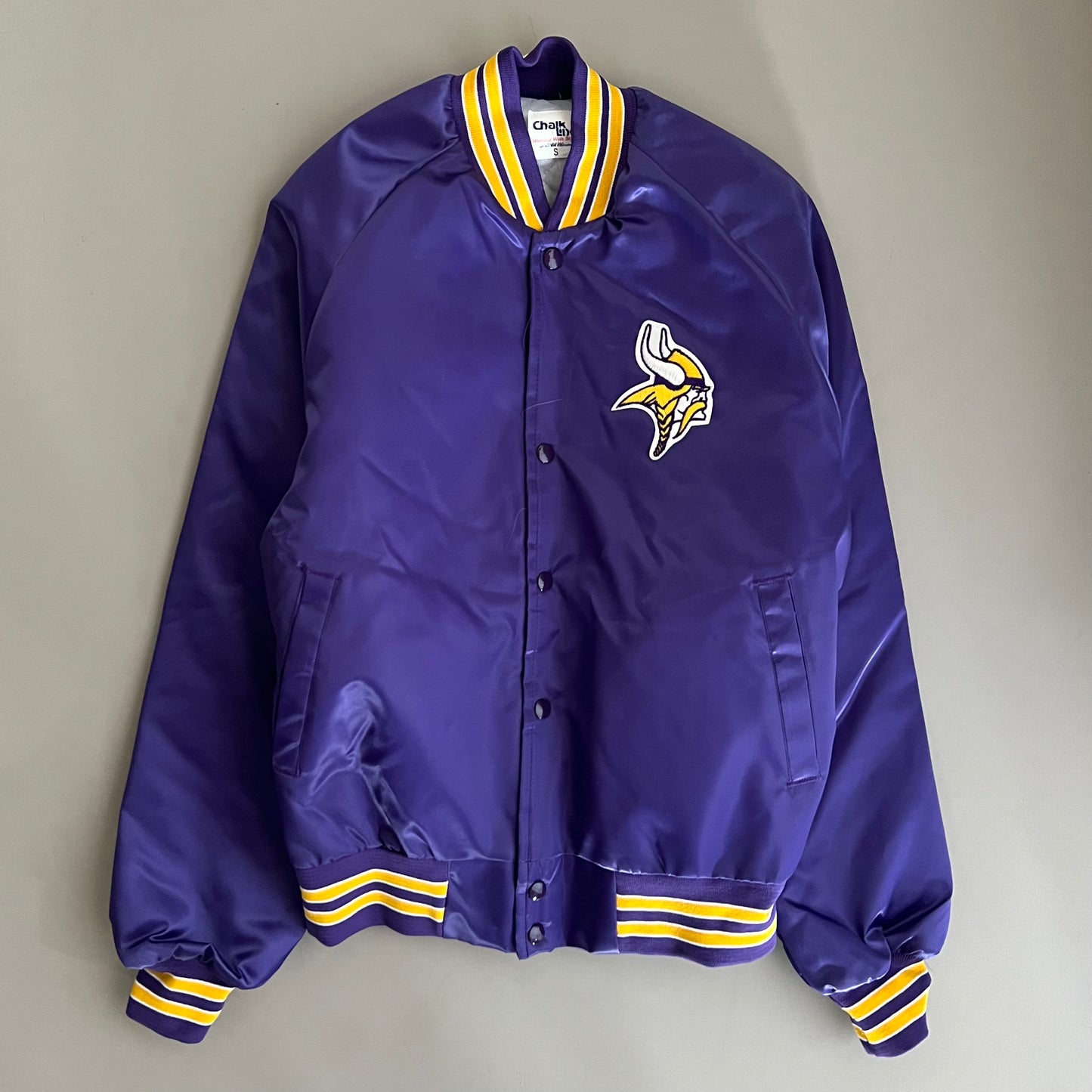 Small Mnnesota Vikings Chalk Line Satin Jacket