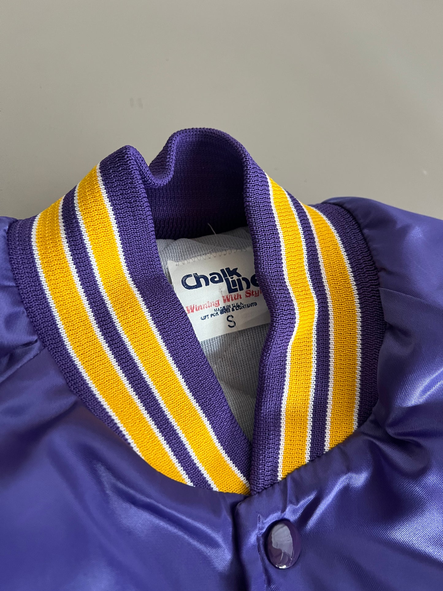 Small Mnnesota Vikings Chalk Line Satin Jacket