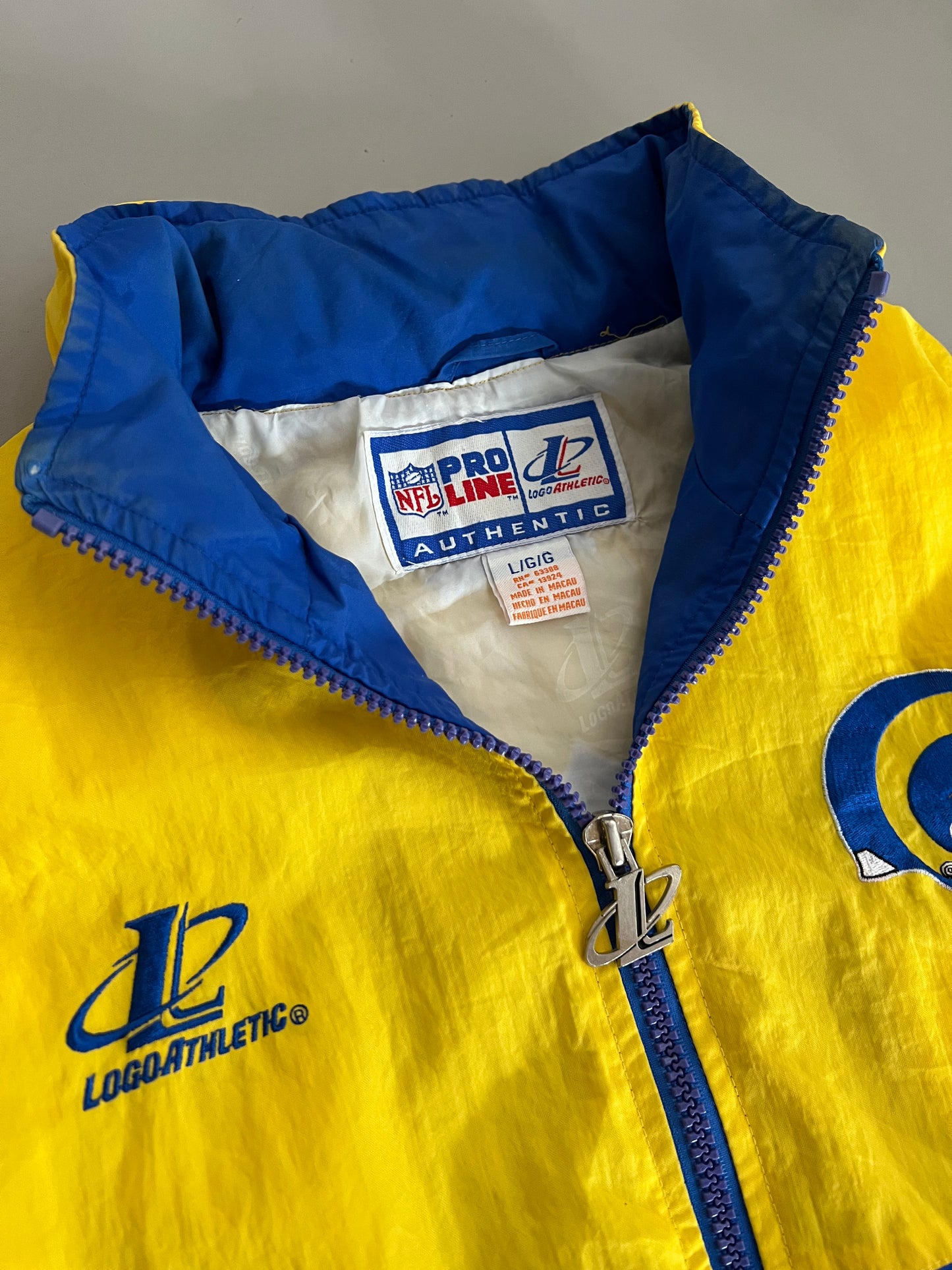 Large 90s St. Louis Rams LogoAthletic Jacket