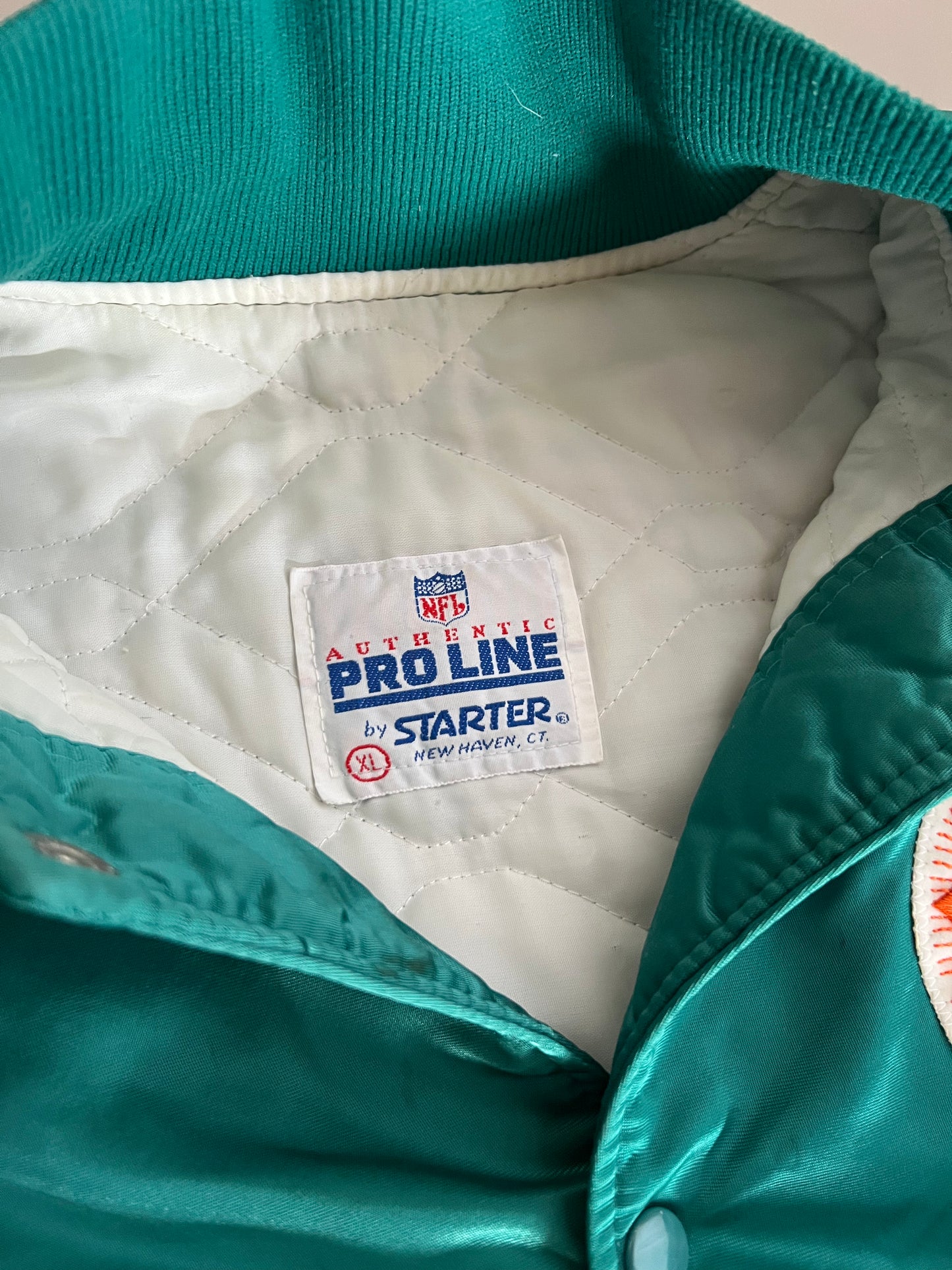 XL 90s Miami Dolphins Starter Satin Jacket