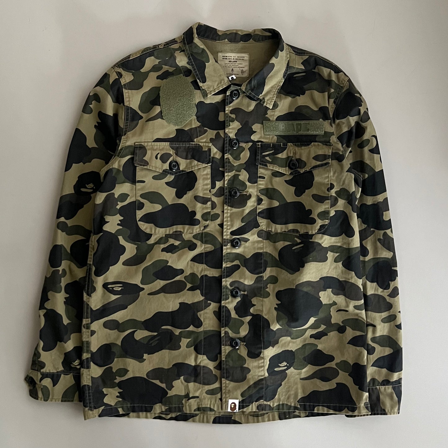 Large Bathing Ape Camo Button Shirt