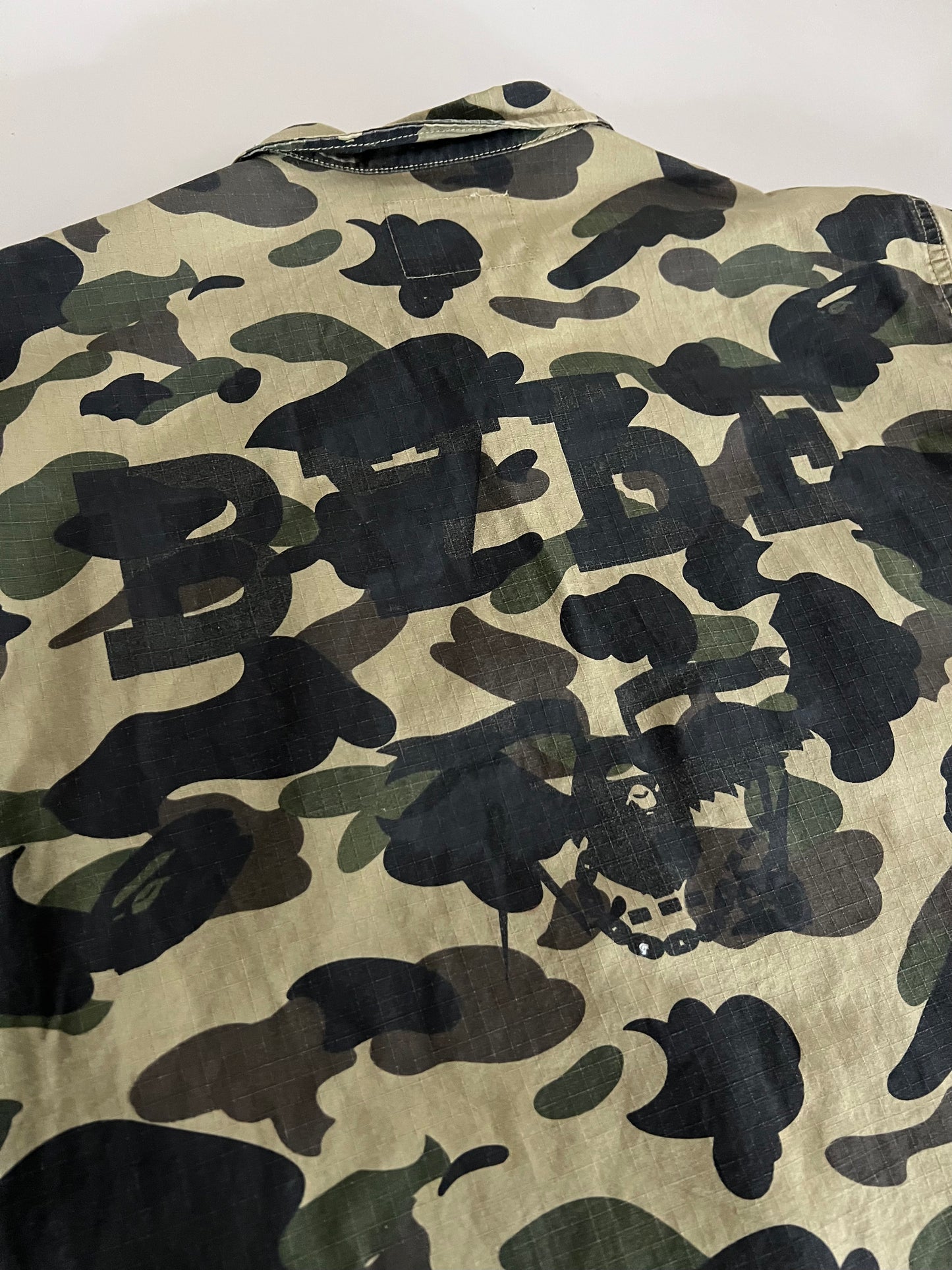Large Bathing Ape Camo Button Shirt