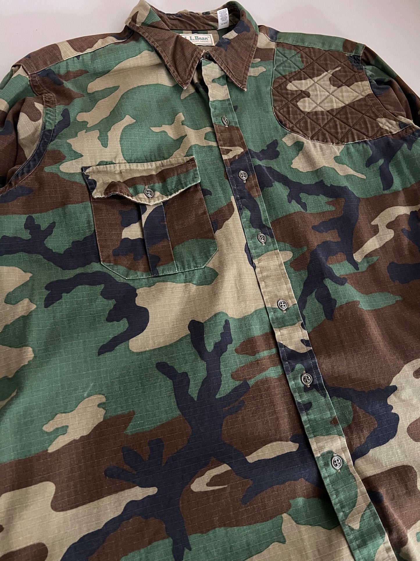 XL 90's LL Bean Camo Hunting Shirt