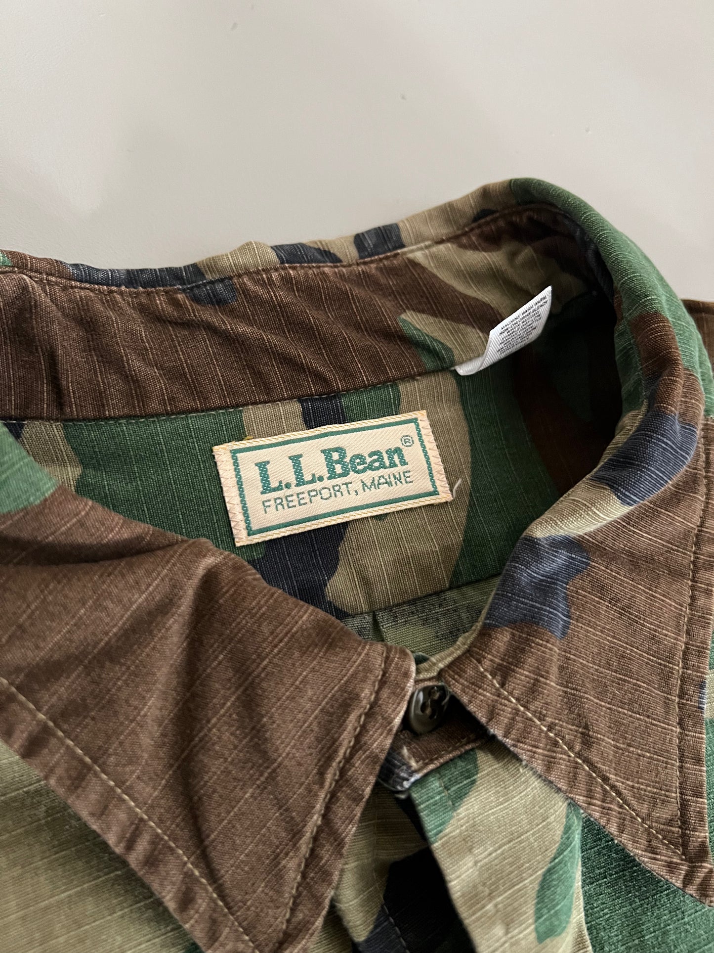 XL 90's LL Bean Camo Hunting Shirt