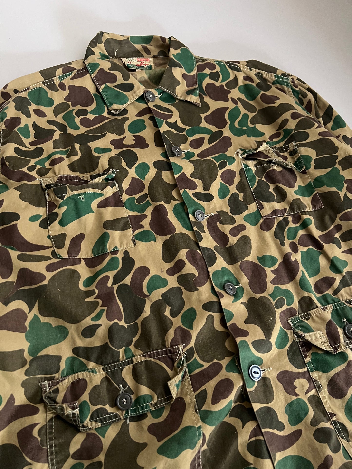 XL 80s World Famous Camo Button Shirt