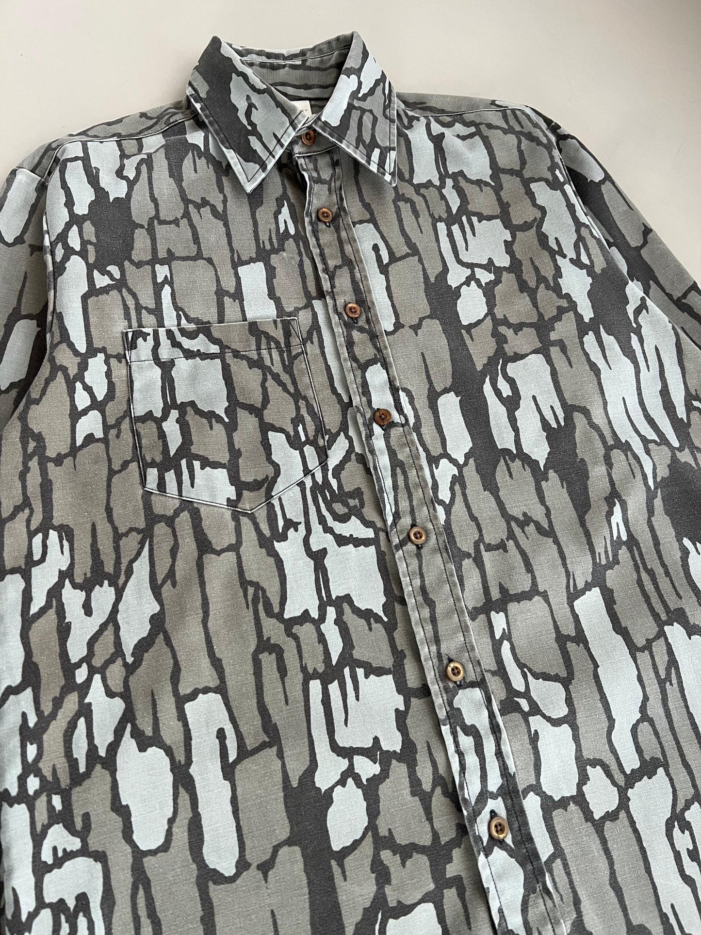 Medium 80's Trebark Camo Button Shirt