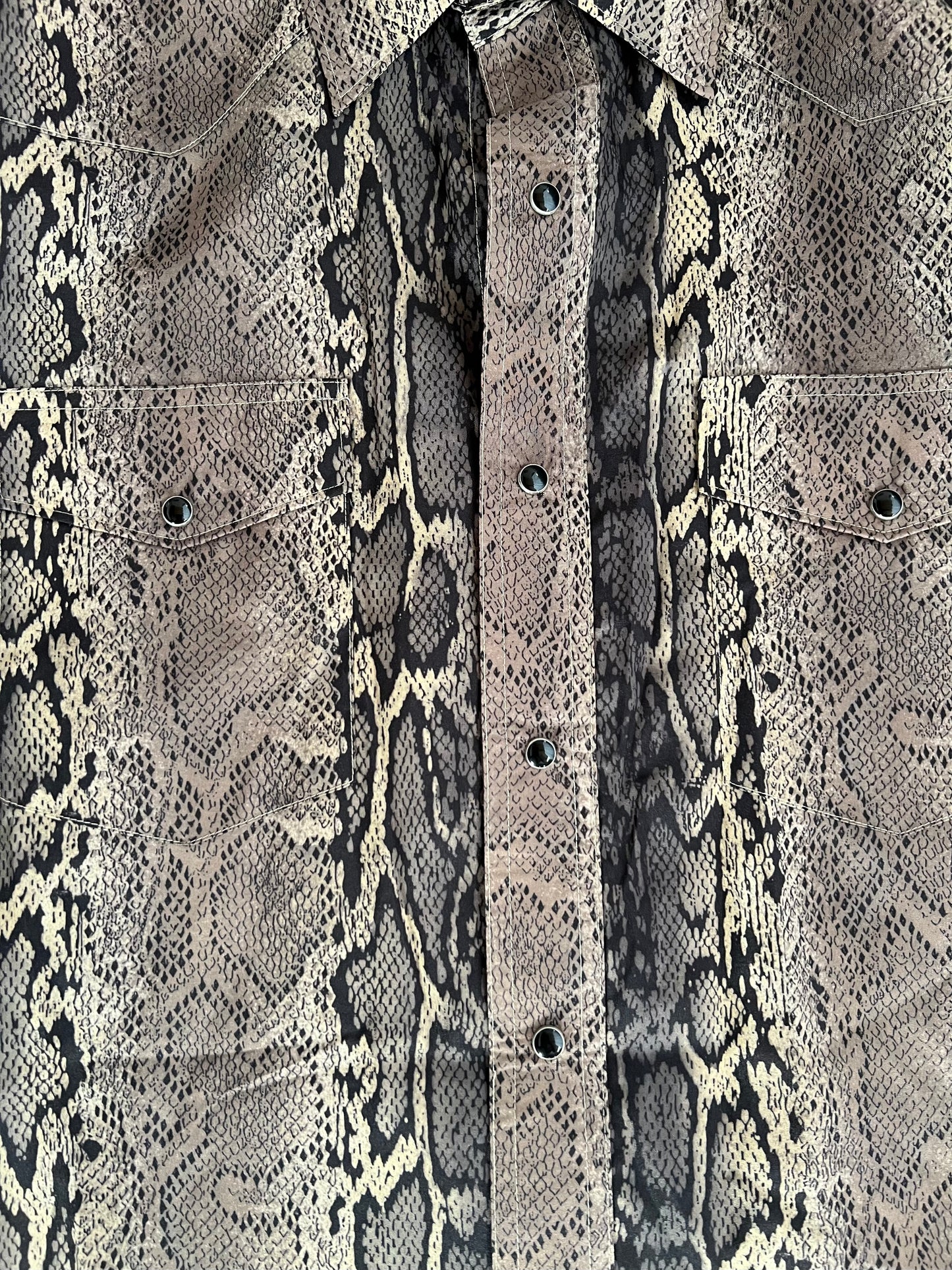 Medium 90s Wrangler Western Wear Snake Print Button Shirt