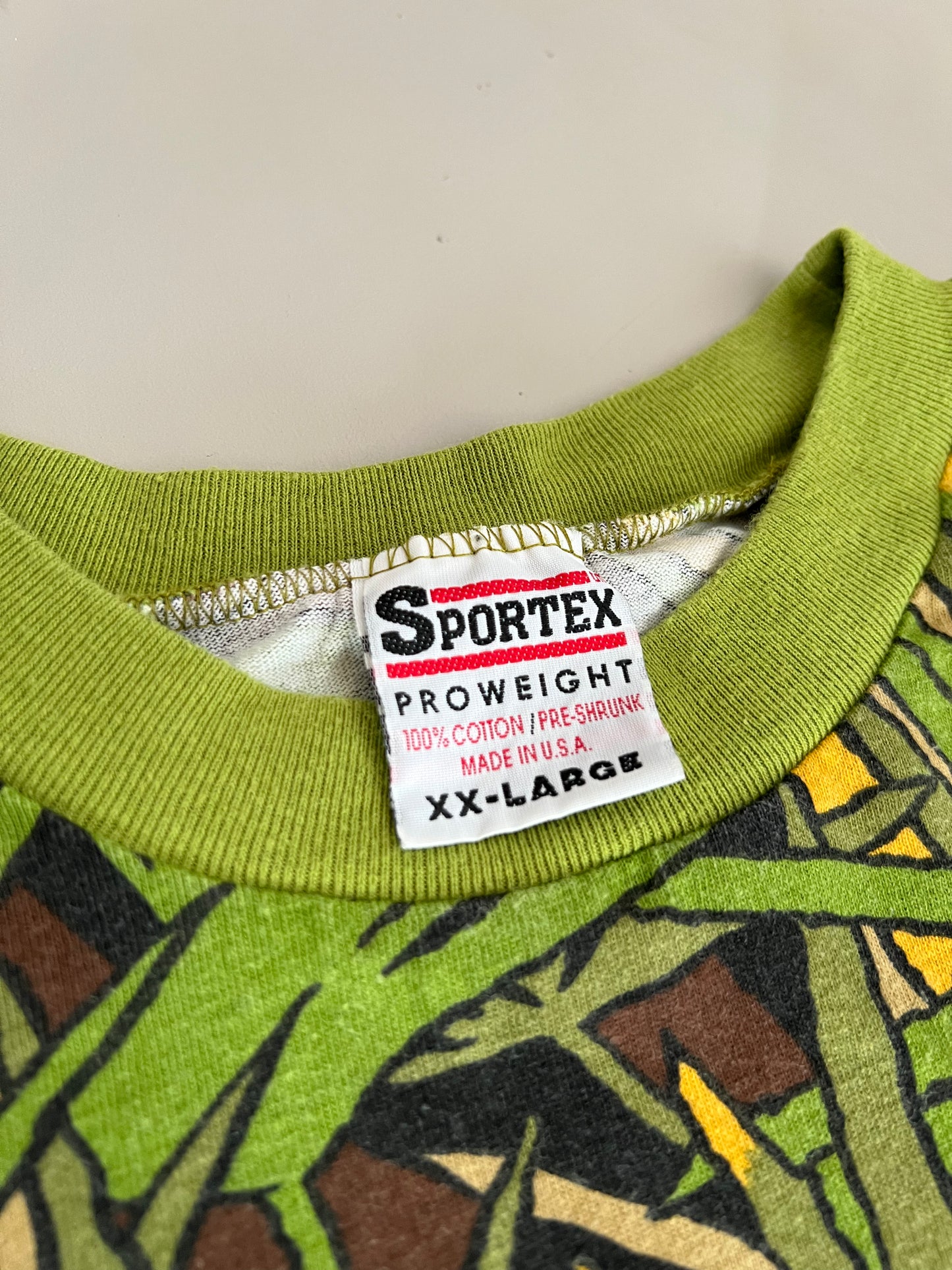 XXL 90s Sportex Palmetto Camo T-shirt