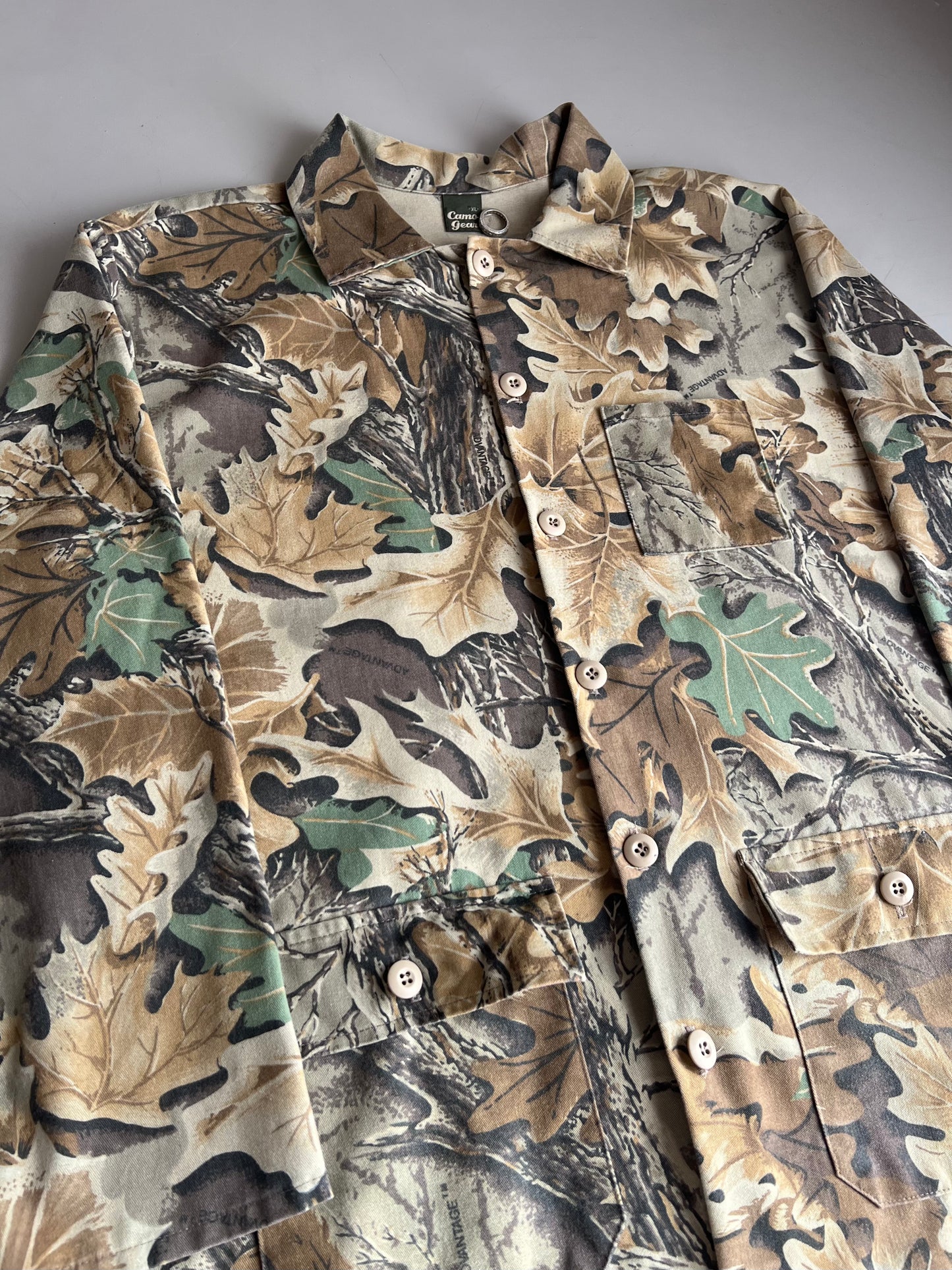 XL 90s Camo Gear Button Shirt