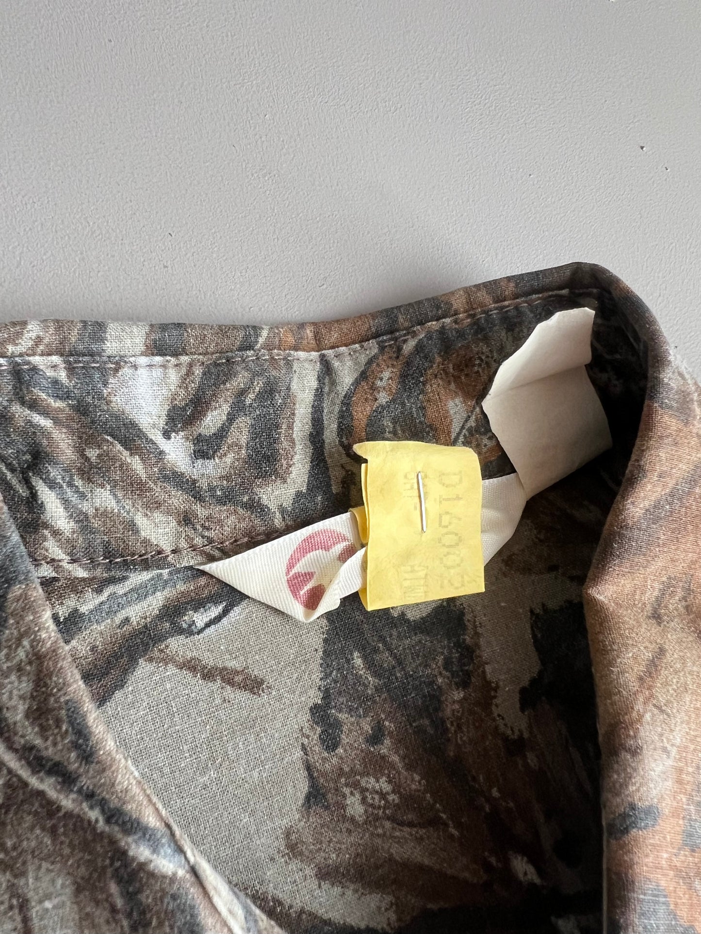 XL 90s Cotton Real Tree Camo Button Shirt
