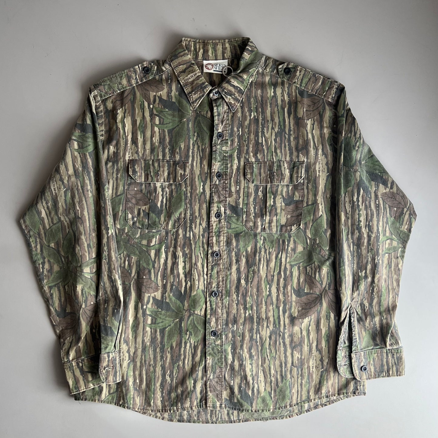 XL 90s Sports Afield Camo Button Shirt
