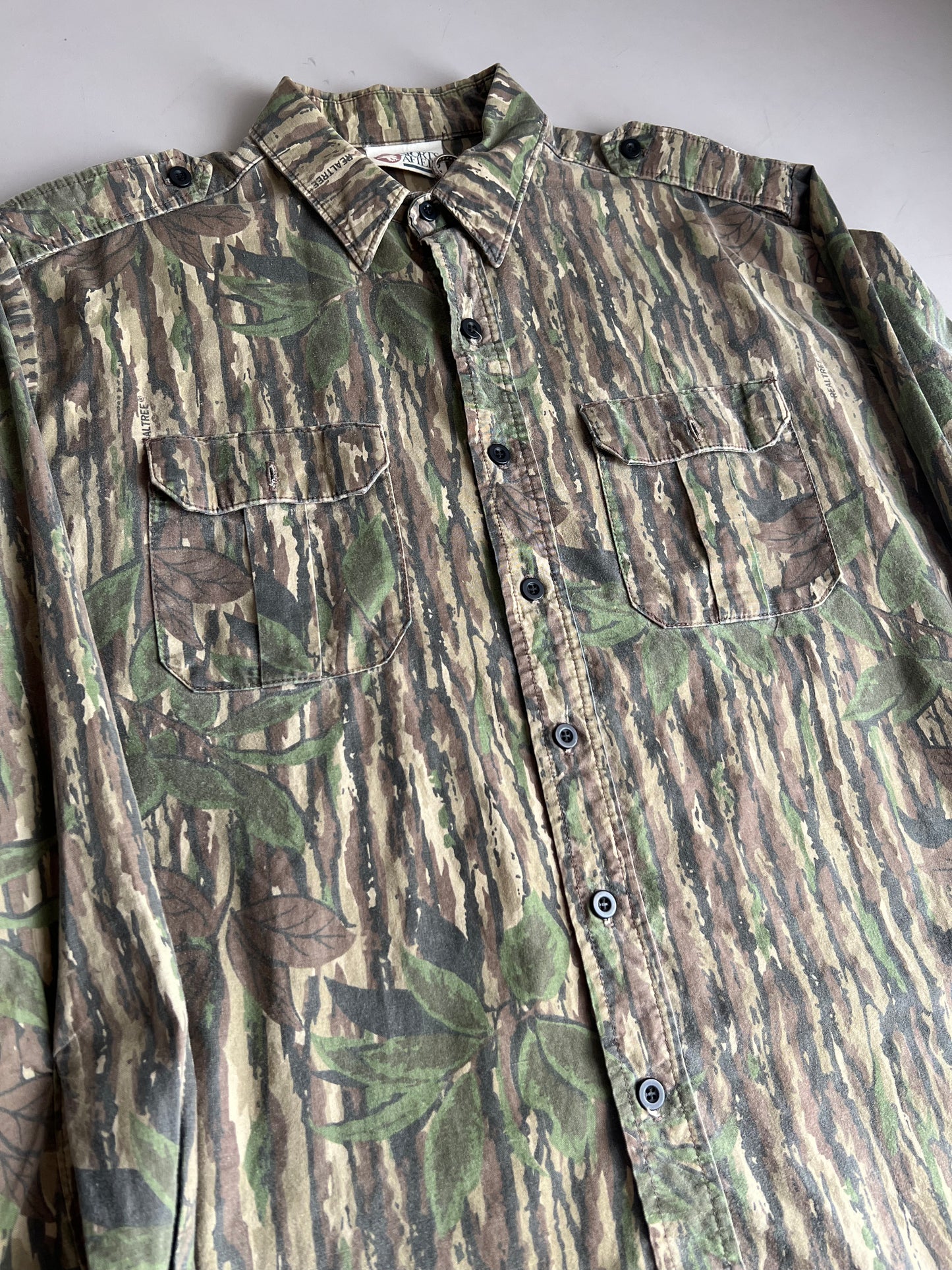 XL 90s Sports Afield Camo Button Shirt