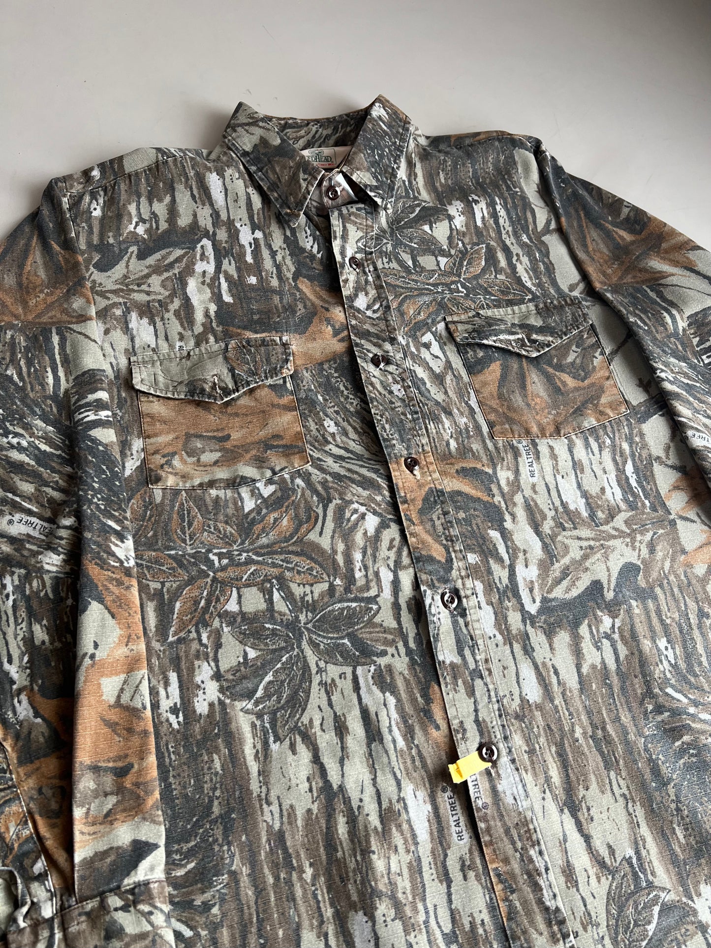 XL 90s RedHead Camo Button Shirt
