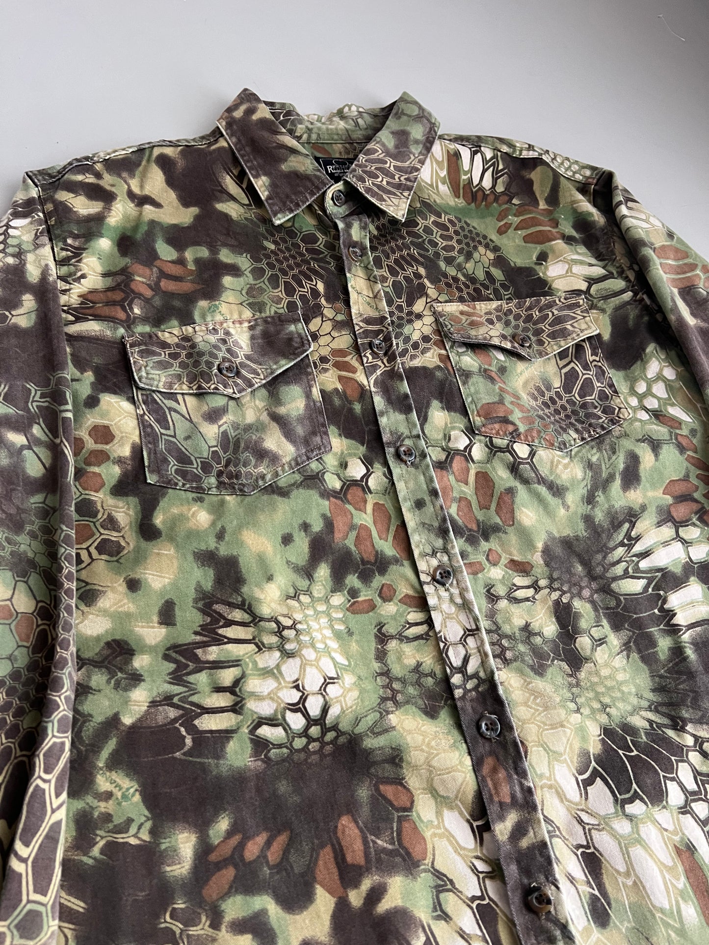 XXL RedHead Snake Camo Button Shirt