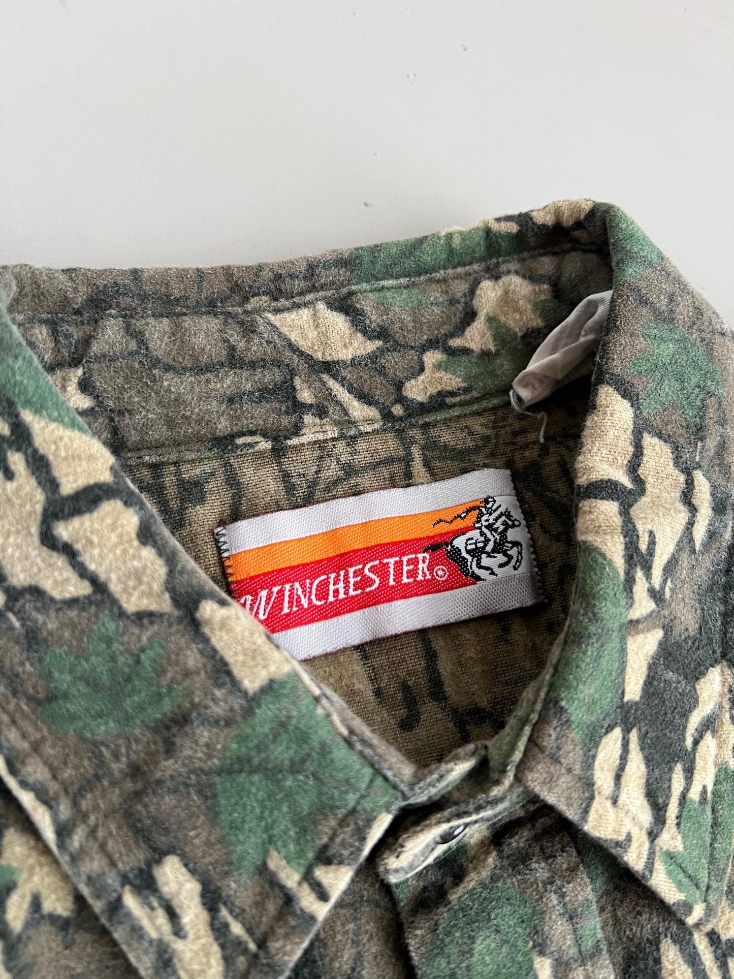 Large 90s Winchester Camo Button Shirt