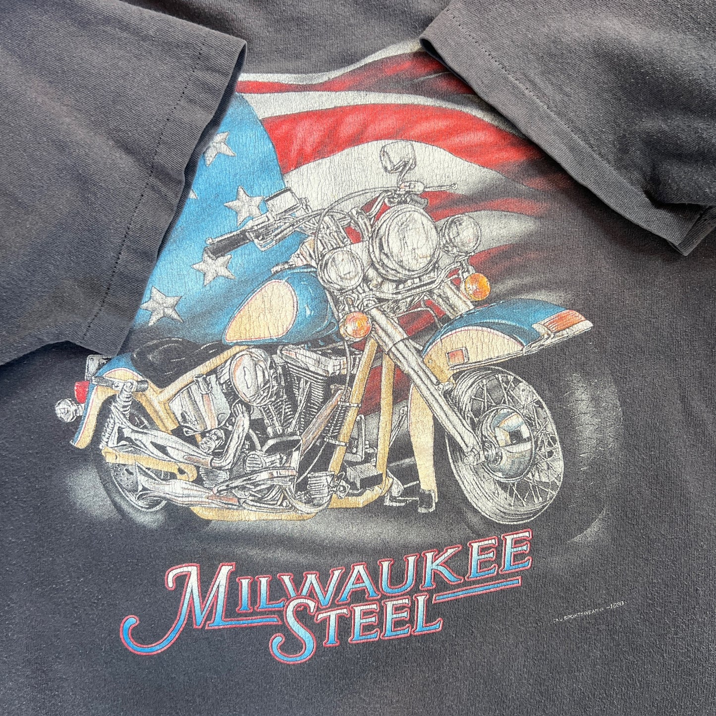 Large 1990s Milwaukee Steel Biker T-shirt