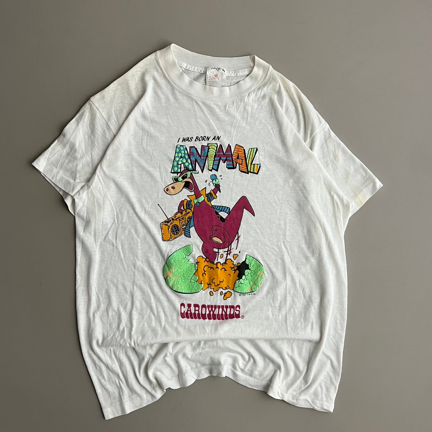 XL 1987 Carowinds I Was Born an Animal T-shirt