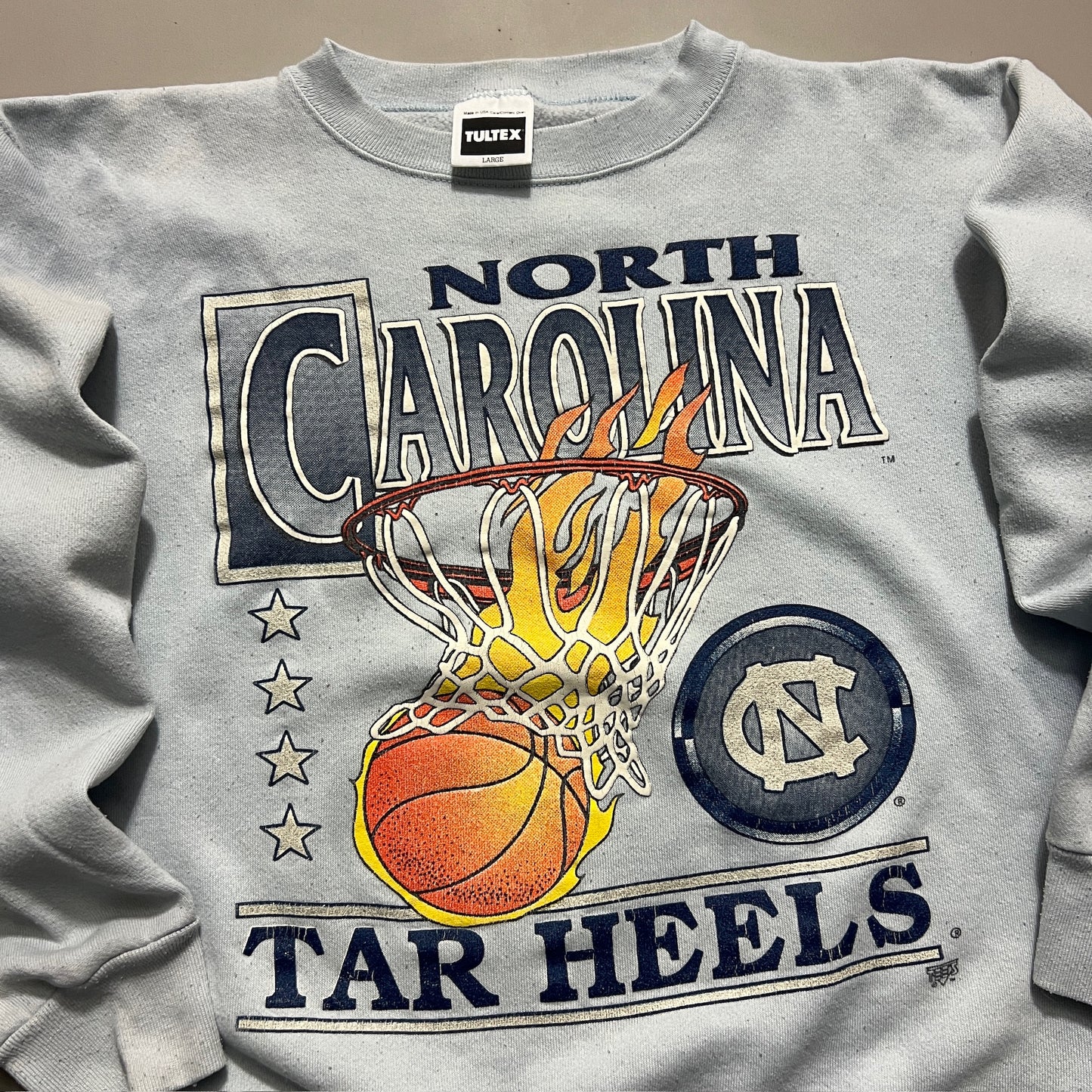 Large 1990s UNC Chapel Hill Flame Sweatshirt