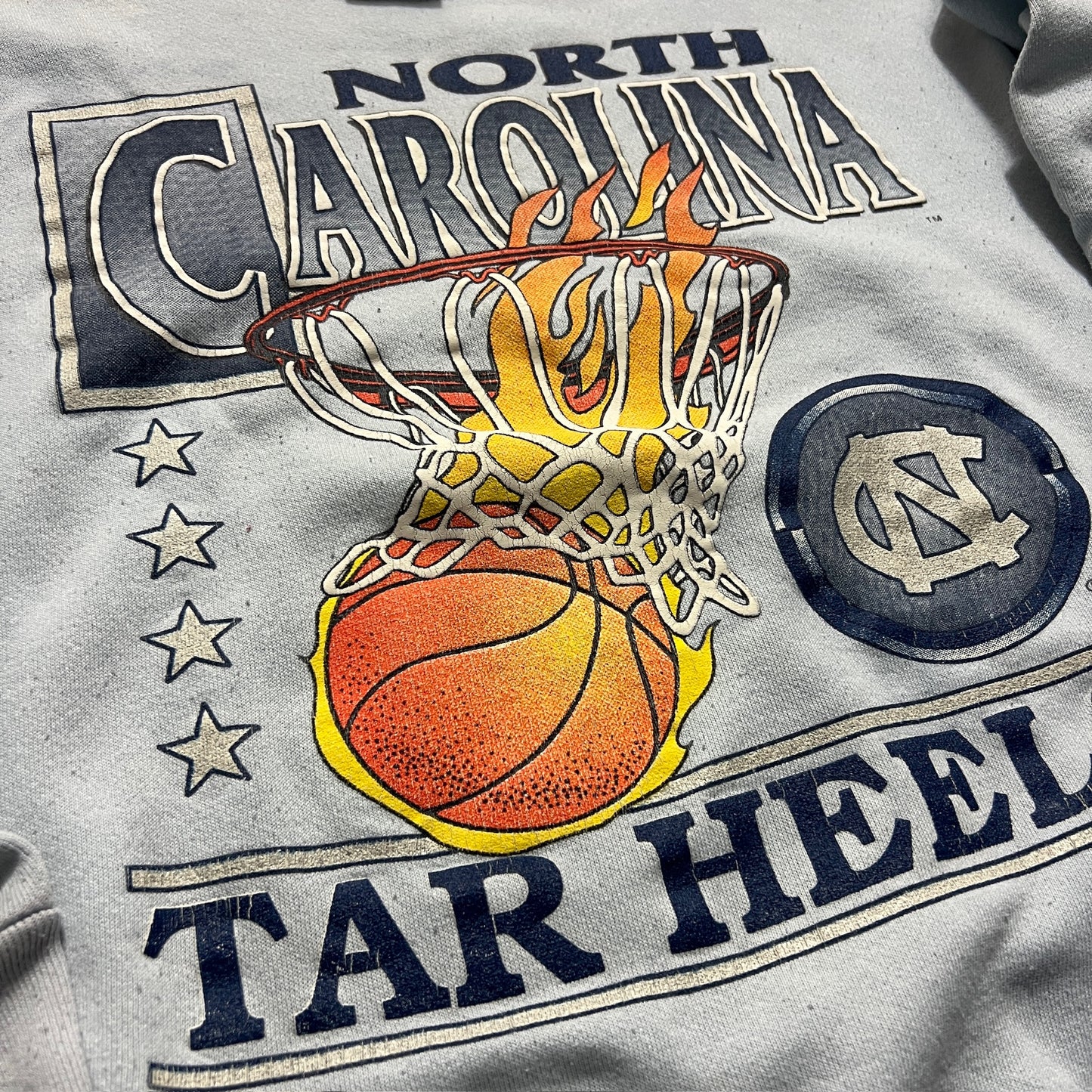 Large 1990s UNC Chapel Hill Flame Sweatshirt